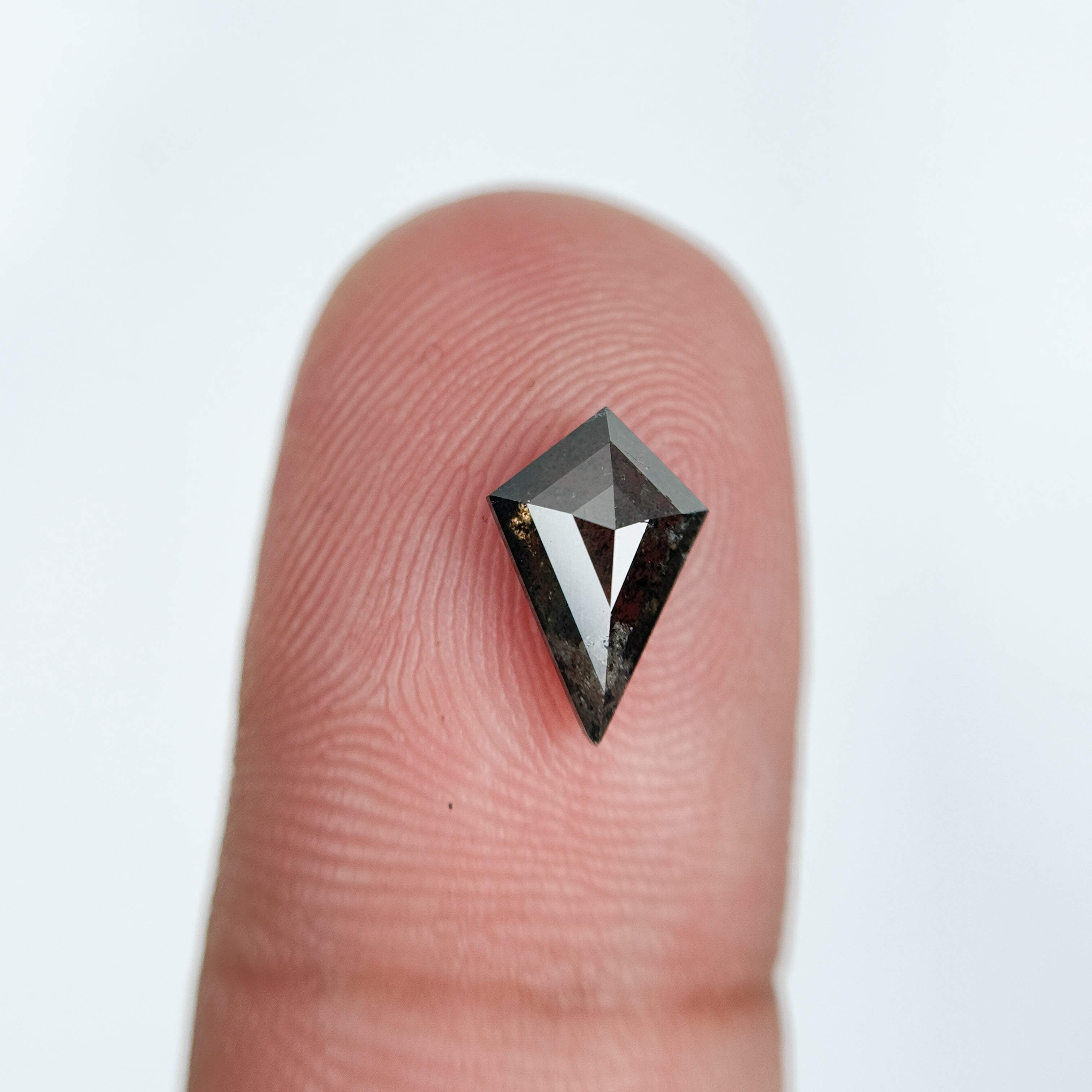 1.15 Ct Kite Brilliant Cut Grey Natural Salt and Pepper Diamond
