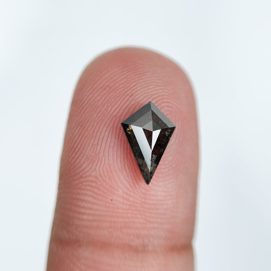 1.15 Ct Kite Brilliant Cut Grey Natural Salt and Pepper Diamond