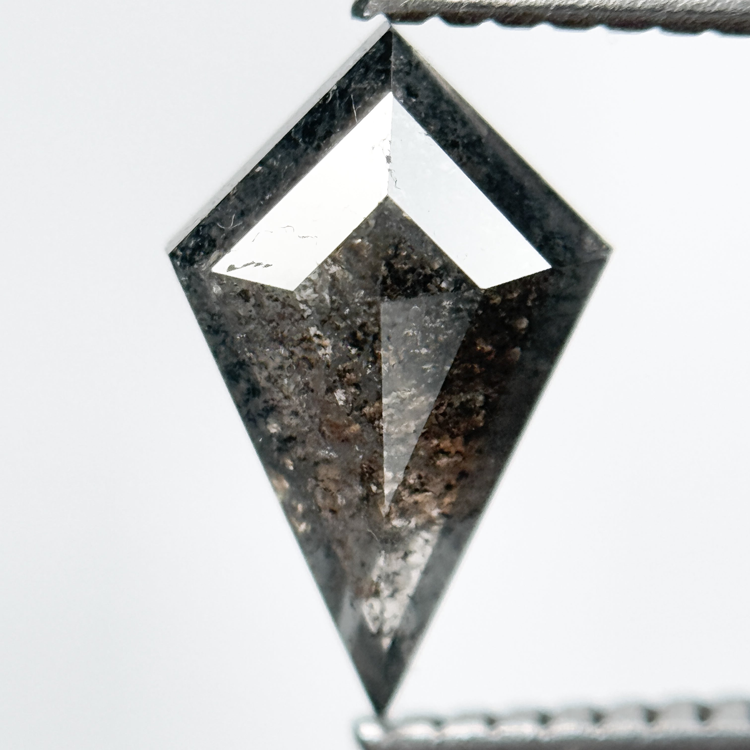 1.32 Ct Kite Brilliant Cut Grey Natural Salt and Pepper Diamond