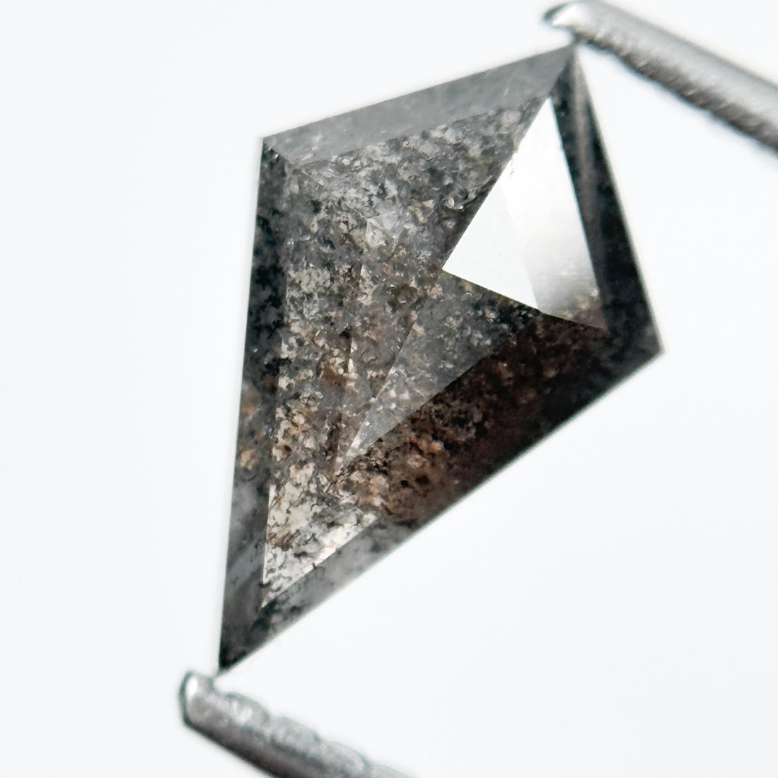 1.32 Ct Kite Brilliant Cut Grey Natural Salt and Pepper Diamond