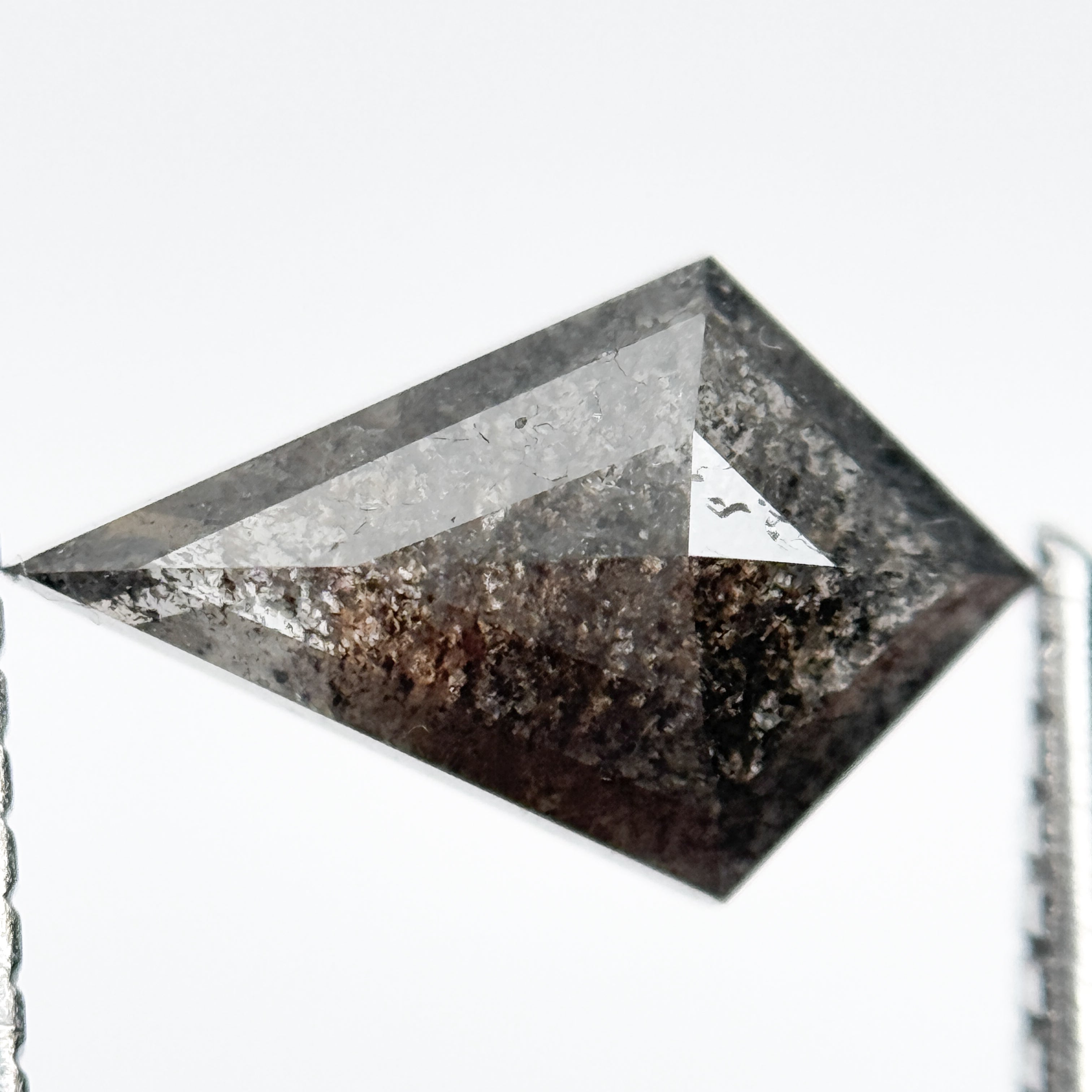 1.32 Ct Kite Brilliant Cut Grey Natural Salt and Pepper Diamond