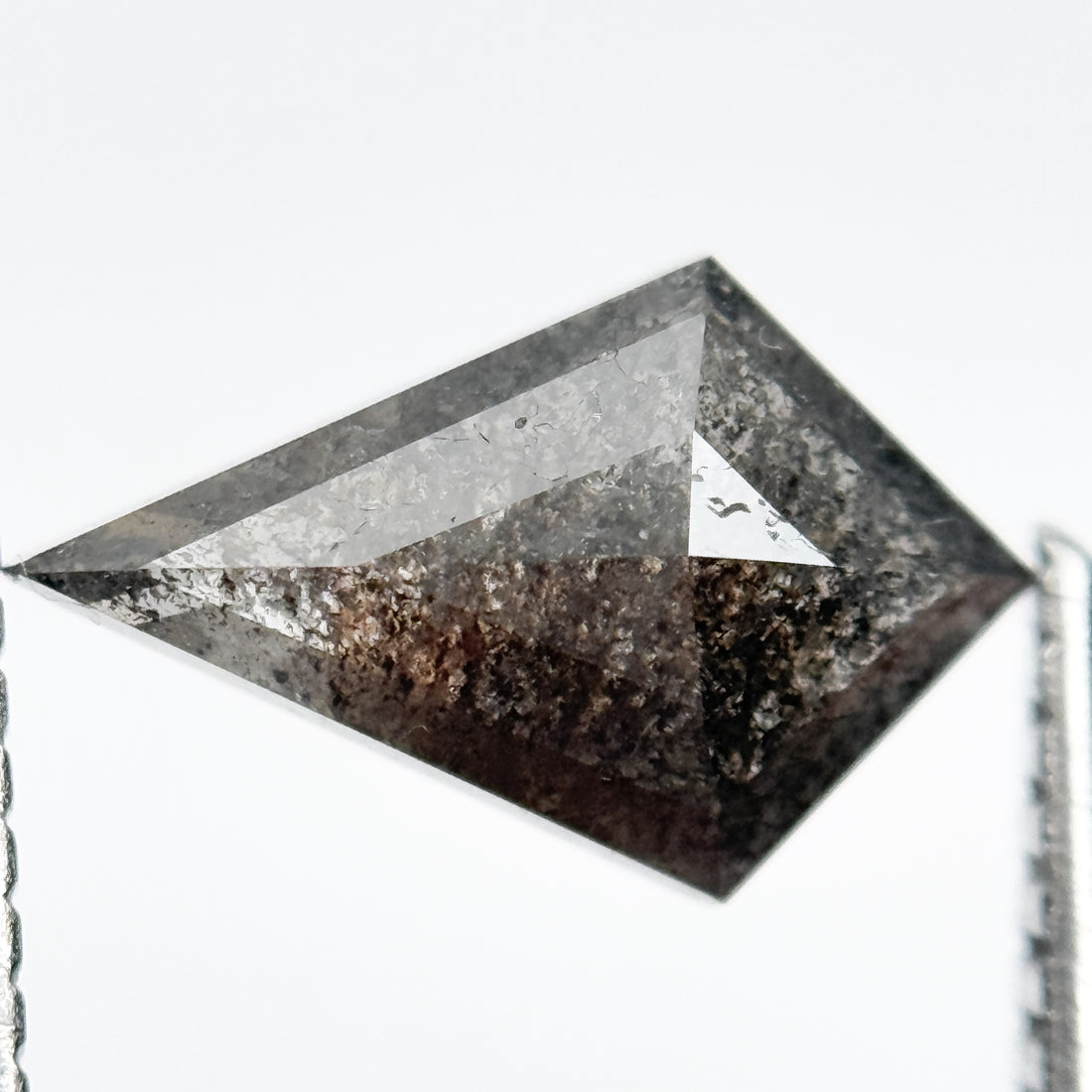 1.32 Ct Kite Brilliant Cut Grey Natural Salt and Pepper Diamond