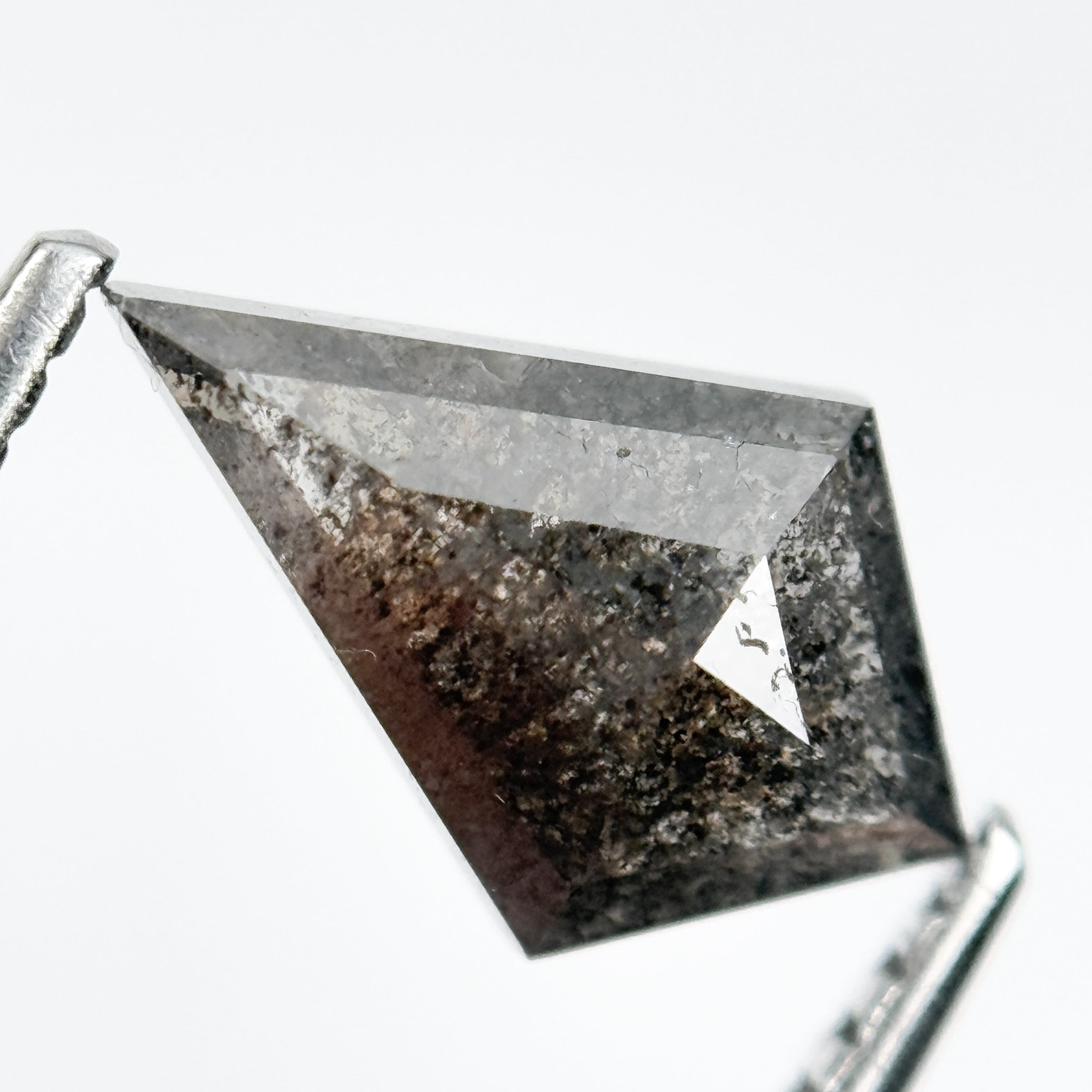 1.32 Ct Kite Brilliant Cut Grey Natural Salt and Pepper Diamond