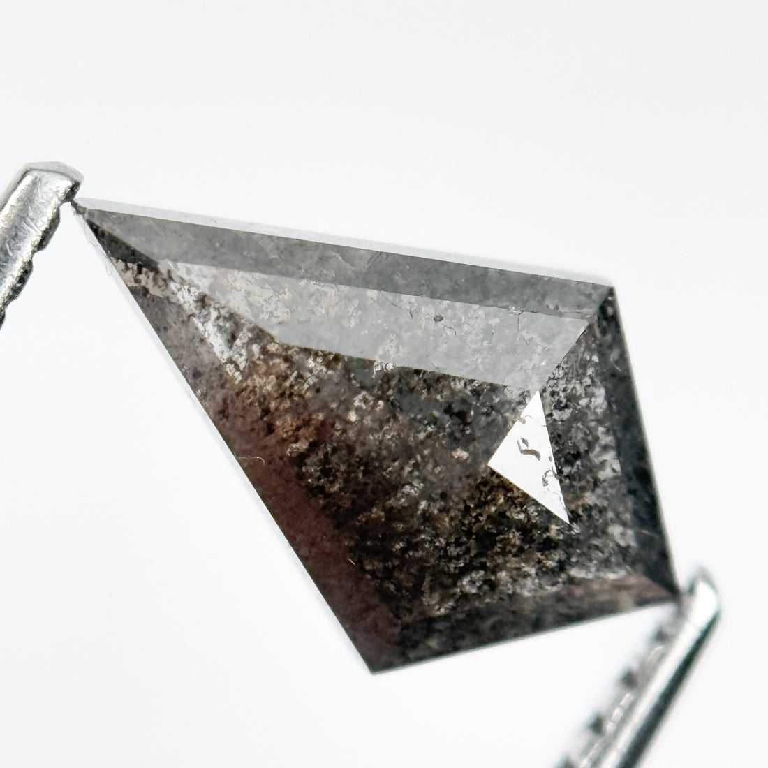 1.32 Ct Kite Brilliant Cut Grey Natural Salt and Pepper Diamond