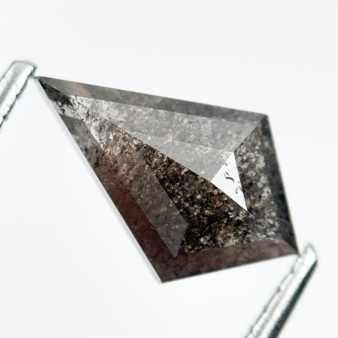 1.32 Ct Kite Brilliant Cut Grey Natural Salt and Pepper Diamond