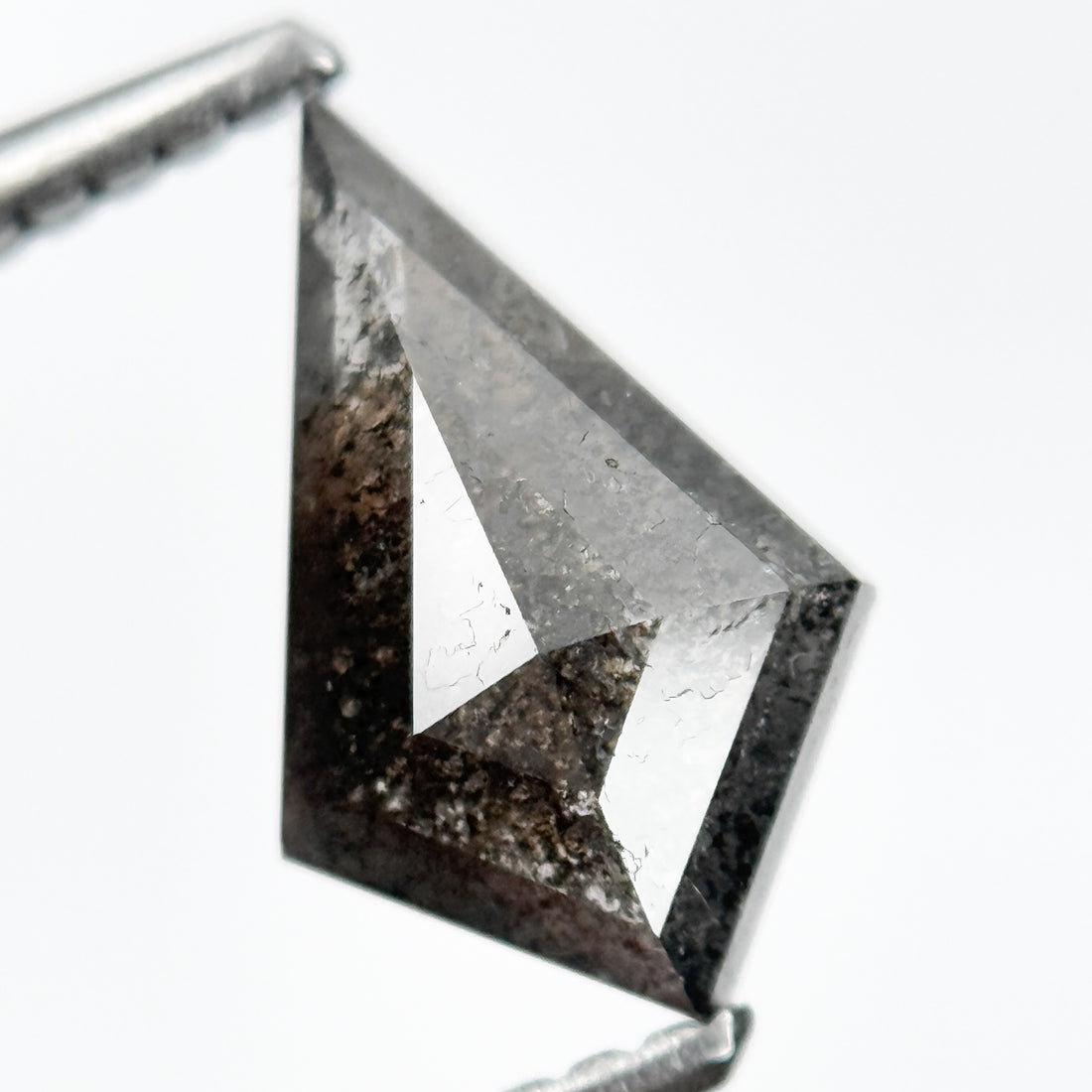 1.32 Ct Kite Brilliant Cut Grey Natural Salt and Pepper Diamond