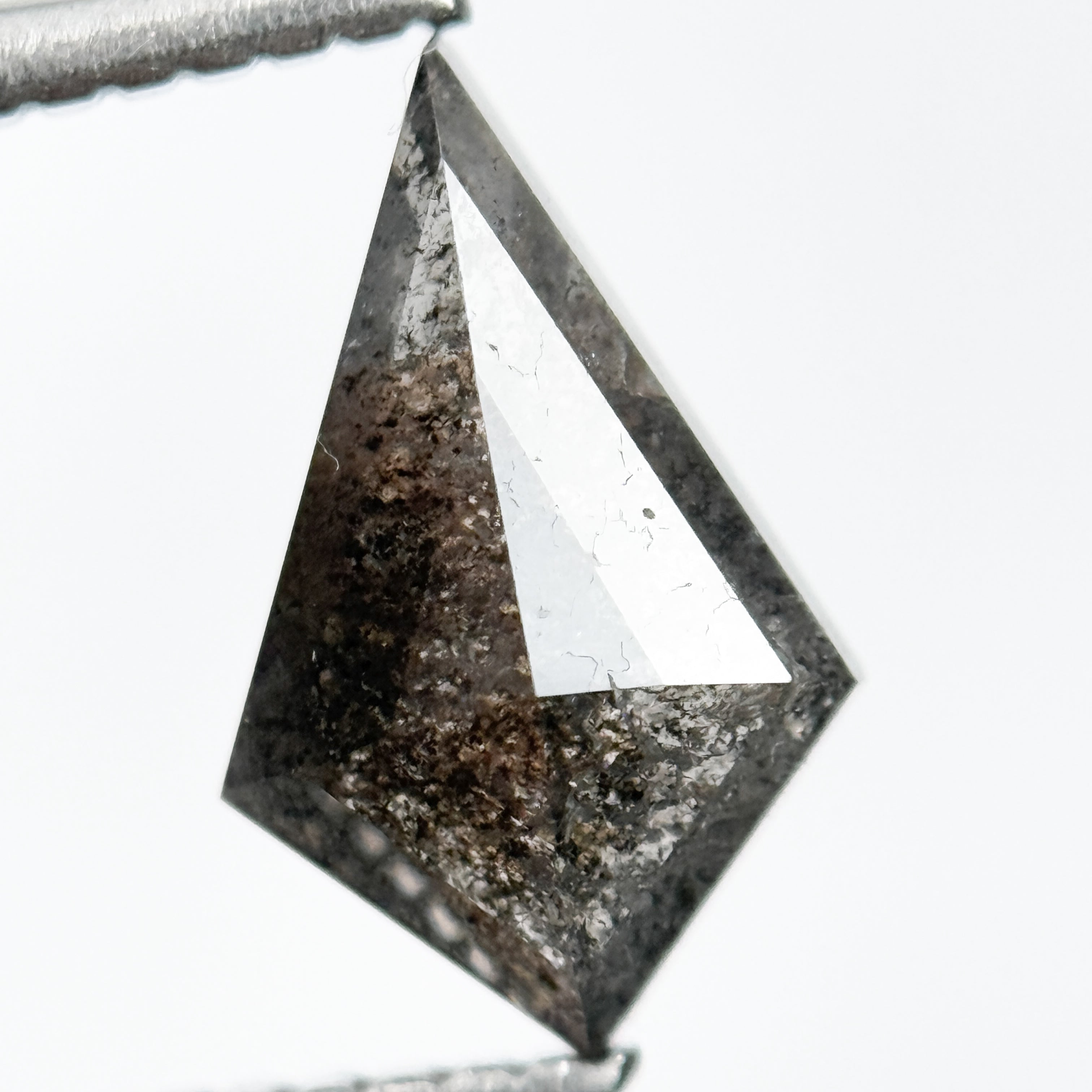1.32 Ct Kite Brilliant Cut Grey Natural Salt and Pepper Diamond