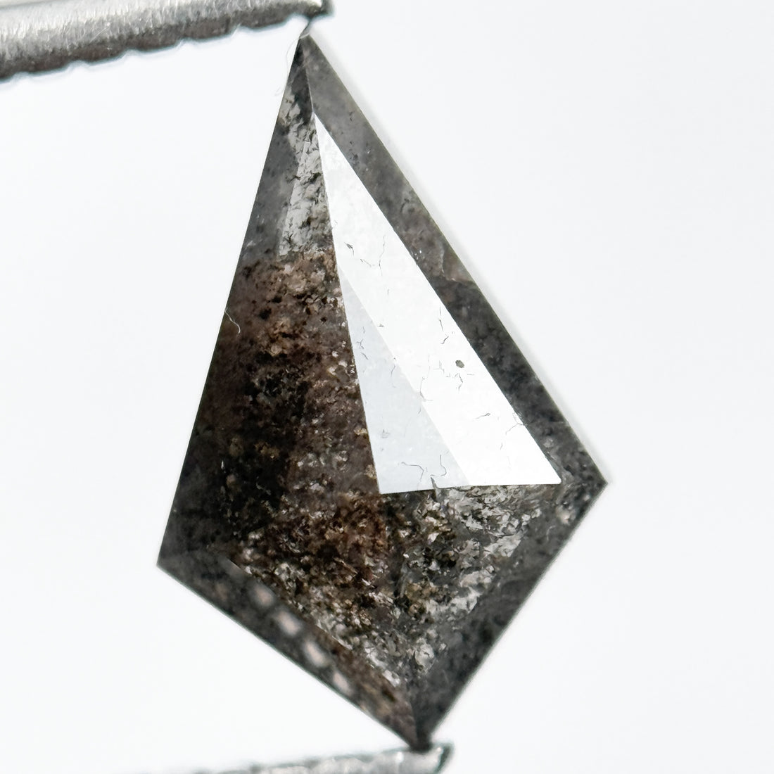1.32 Ct Kite Brilliant Cut Grey Natural Salt and Pepper Diamond
