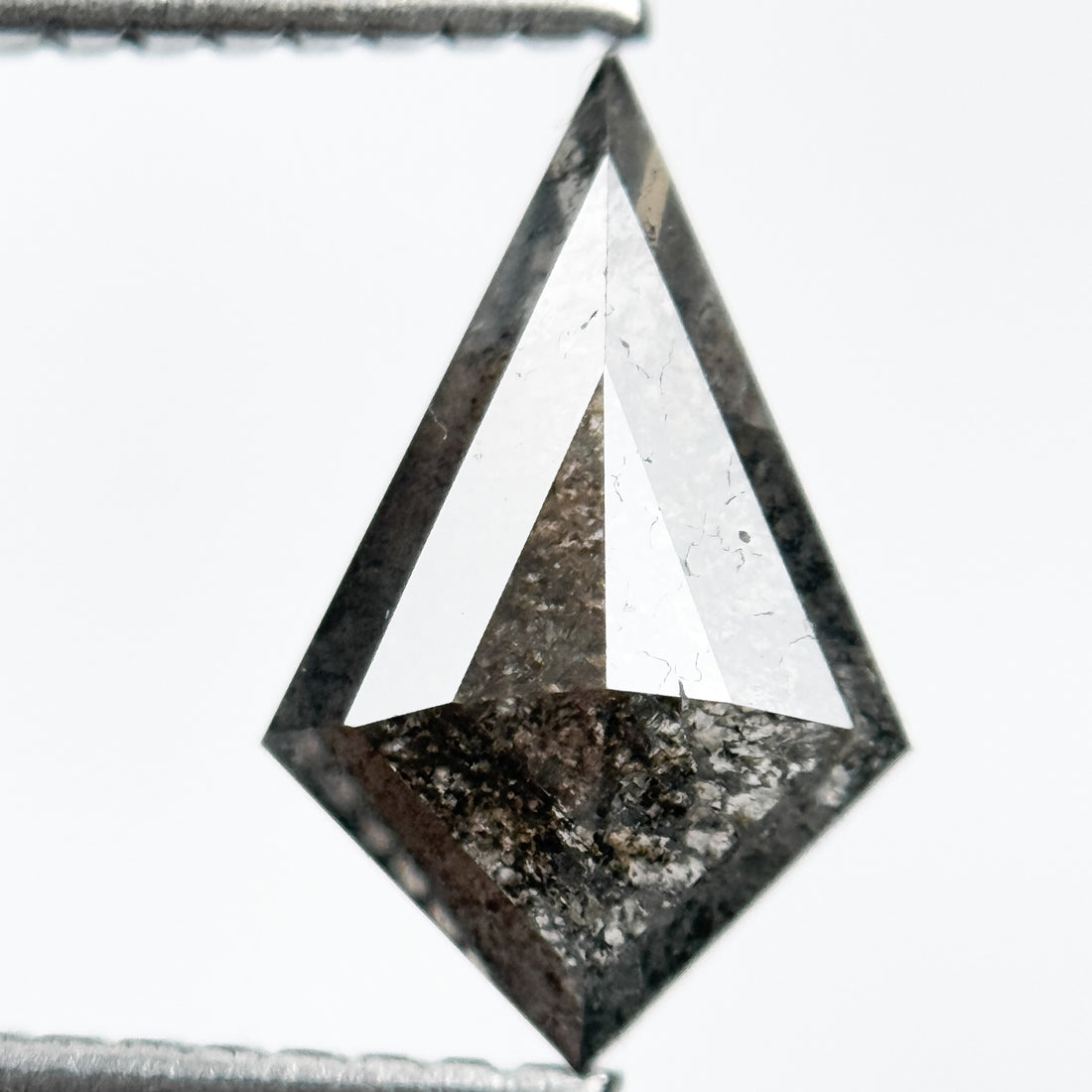 1.32 Ct Kite Brilliant Cut Grey Natural Salt and Pepper Diamond