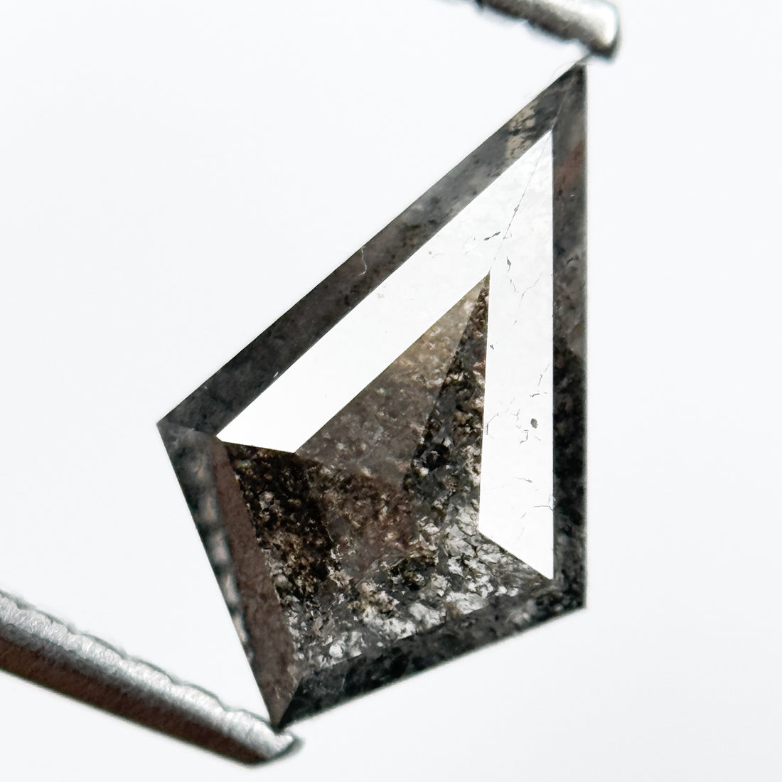 1.32 Ct Kite Brilliant Cut Grey Natural Salt and Pepper Diamond