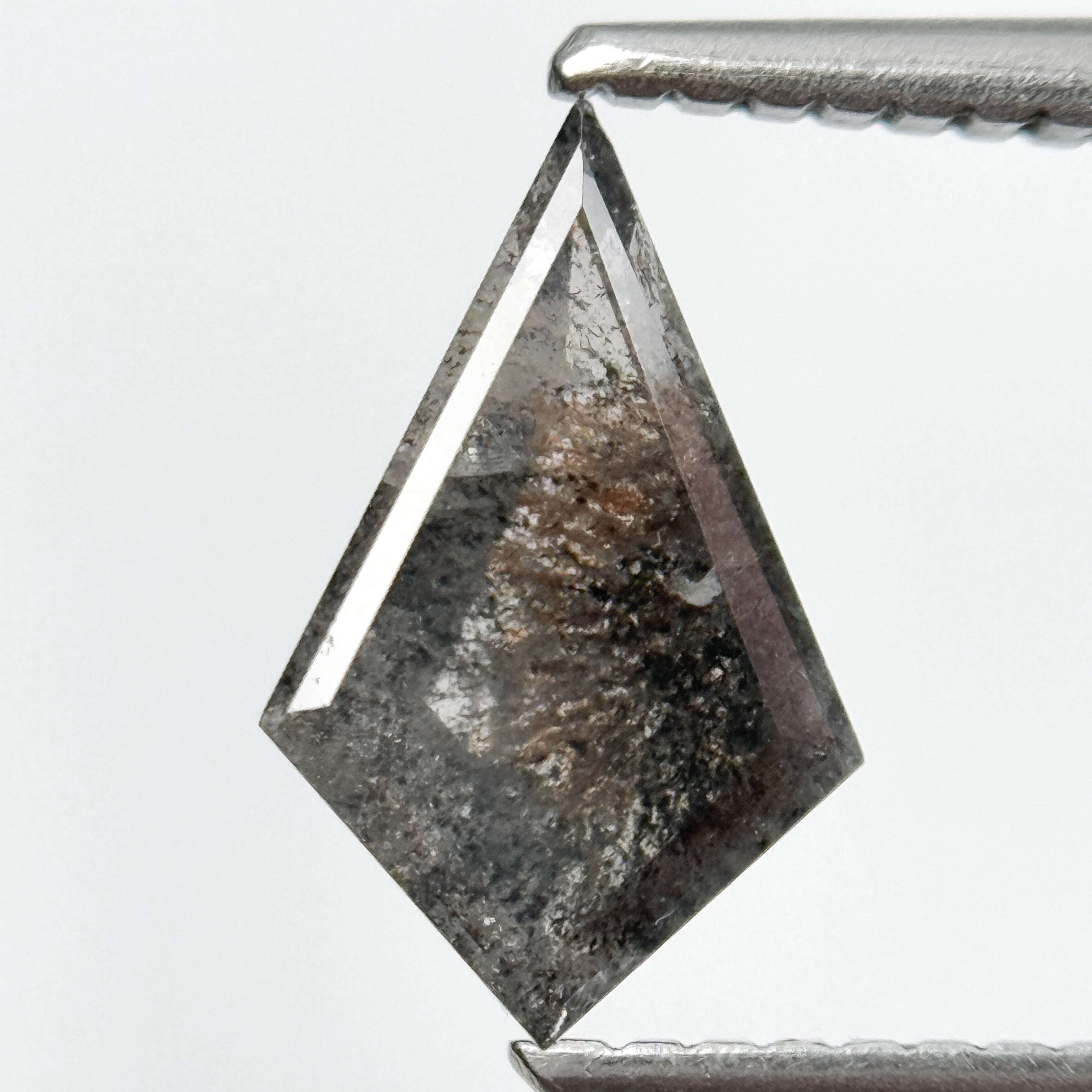 1.32 Ct Kite Brilliant Cut Grey Natural Salt and Pepper Diamond