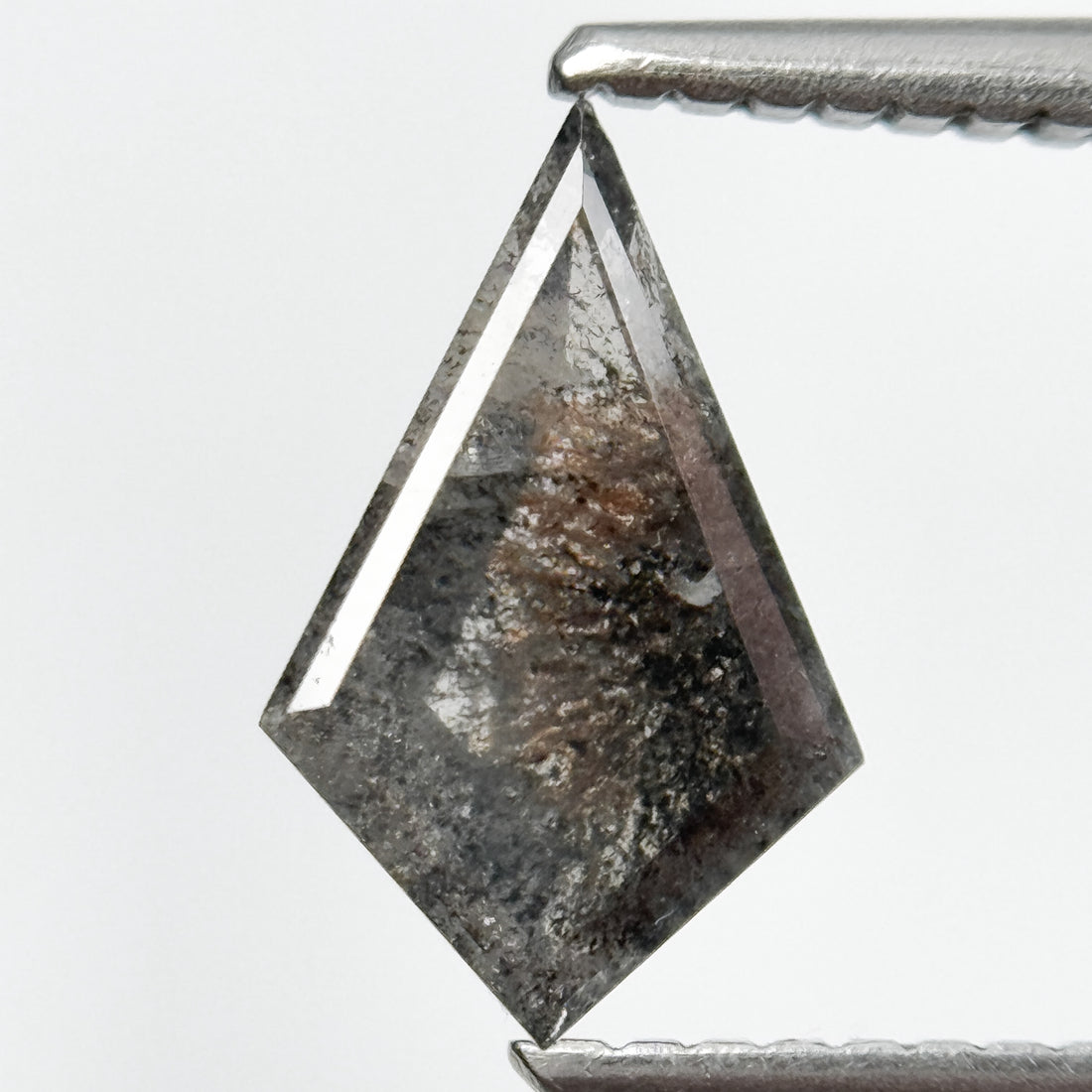 1.32 Ct Kite Brilliant Cut Grey Natural Salt and Pepper Diamond