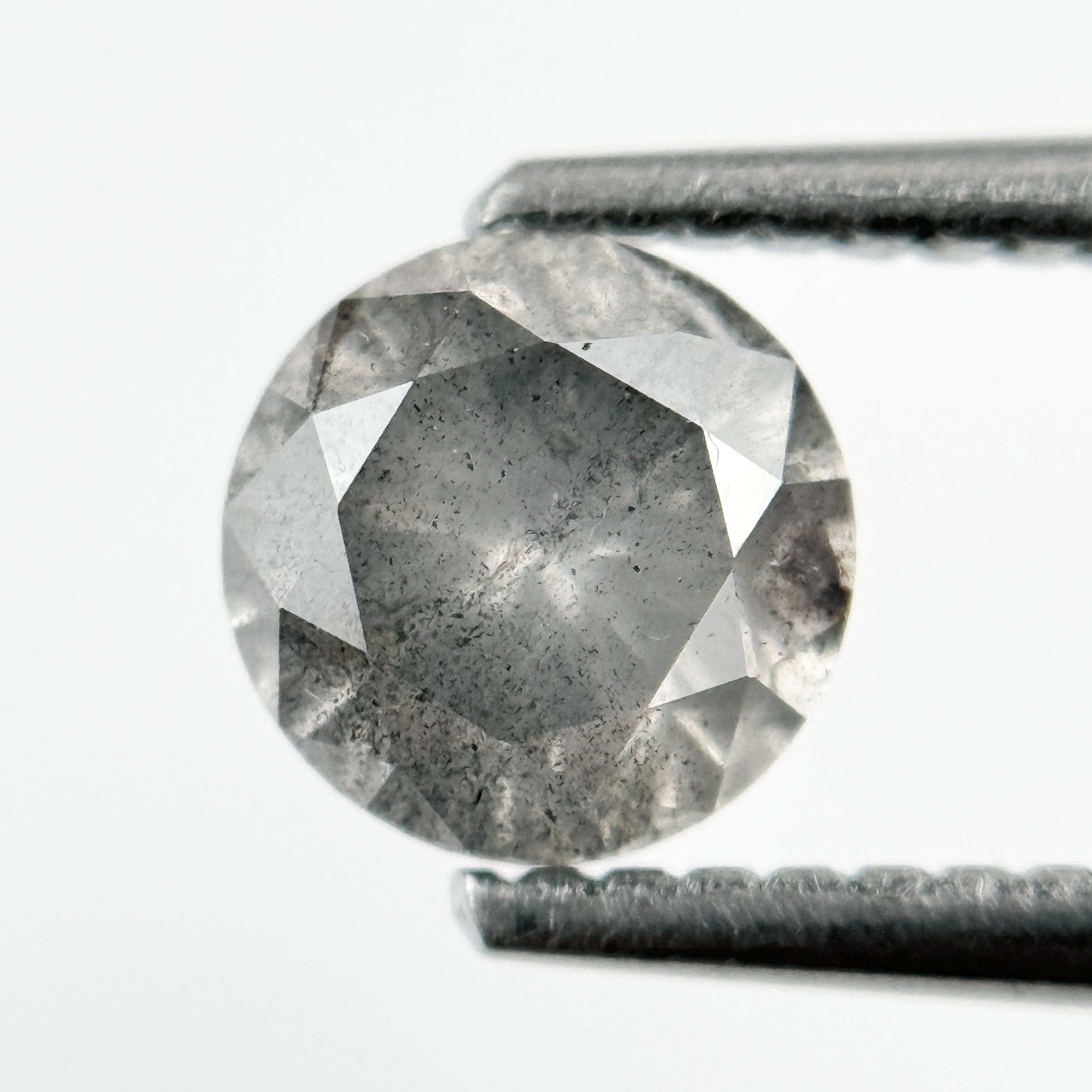 1.08 Ct Round Brilliant Cut Grey Natural Galaxy Diamond