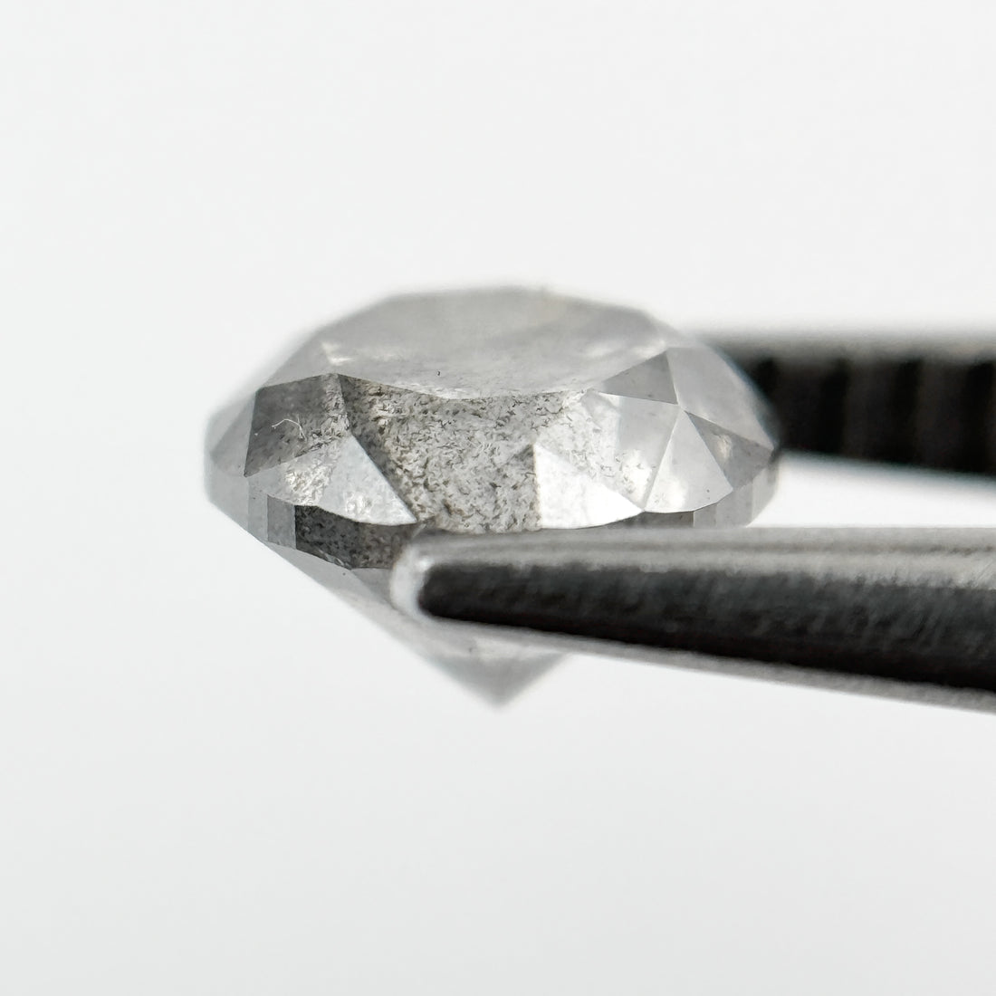 1.08 Ct Round Brilliant Cut Grey Natural Galaxy Diamond