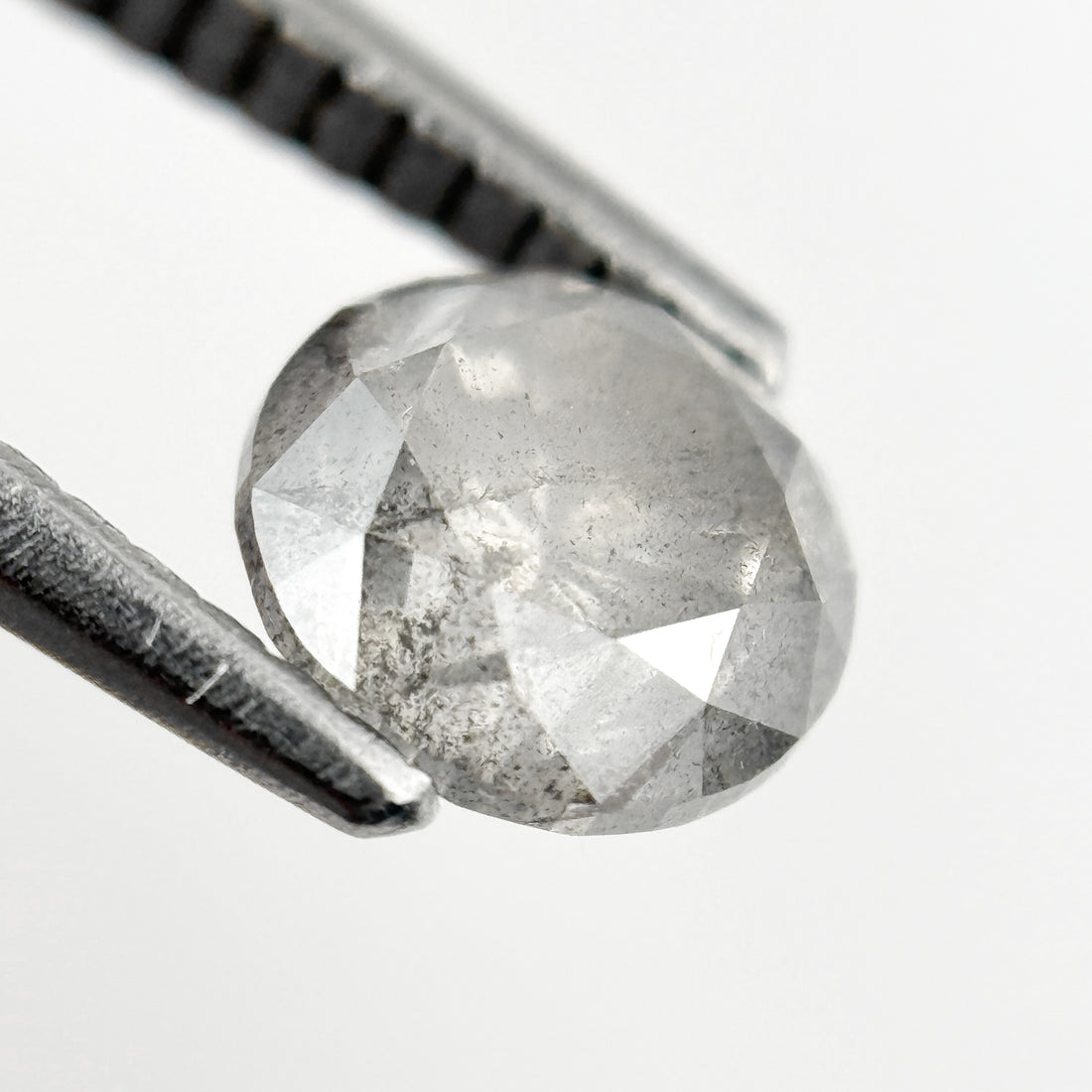 1.08 Ct Round Brilliant Cut Grey Natural Galaxy Diamond