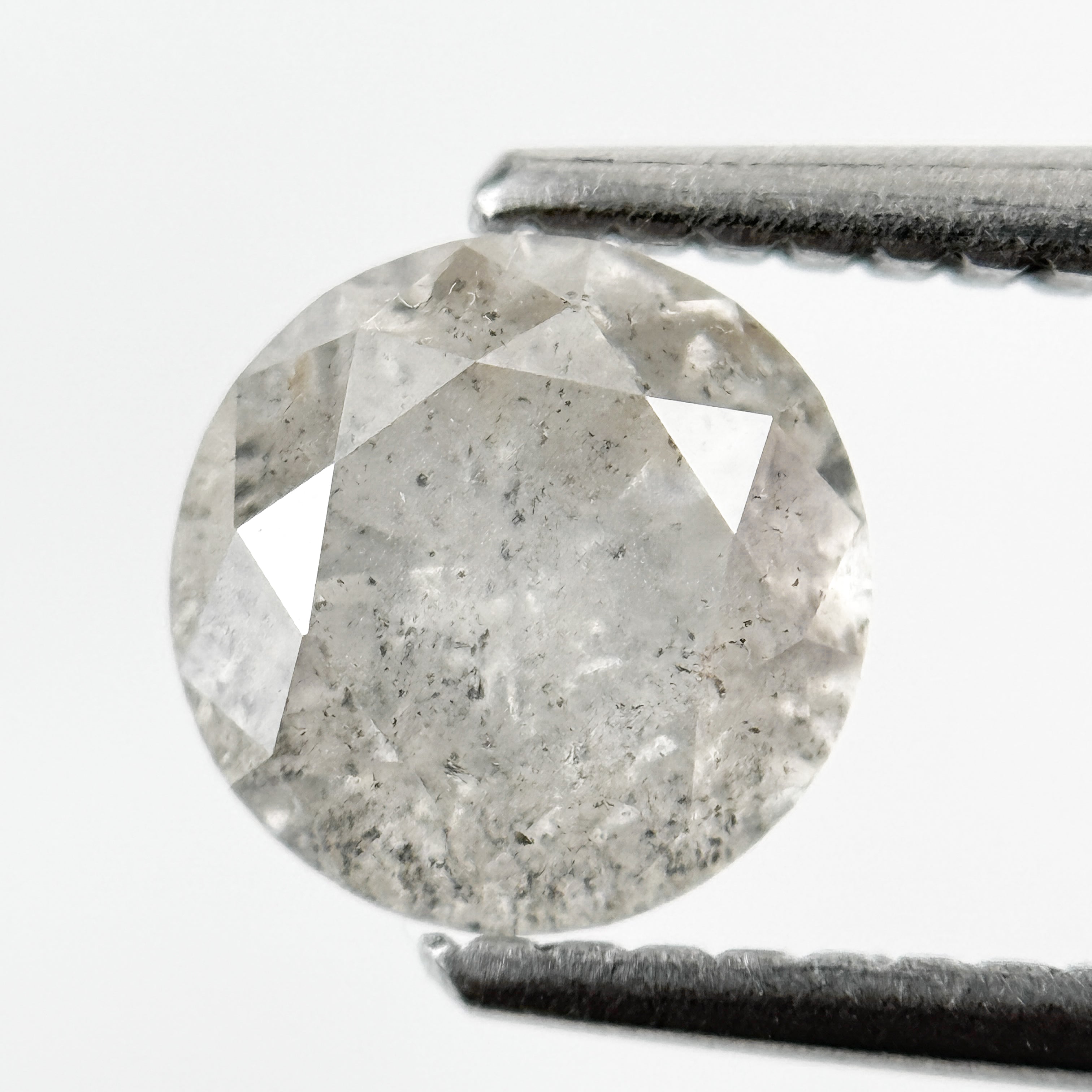 1.37 Ct Round Brilliant Cut Grey Natural Salt and Pepper Diamond