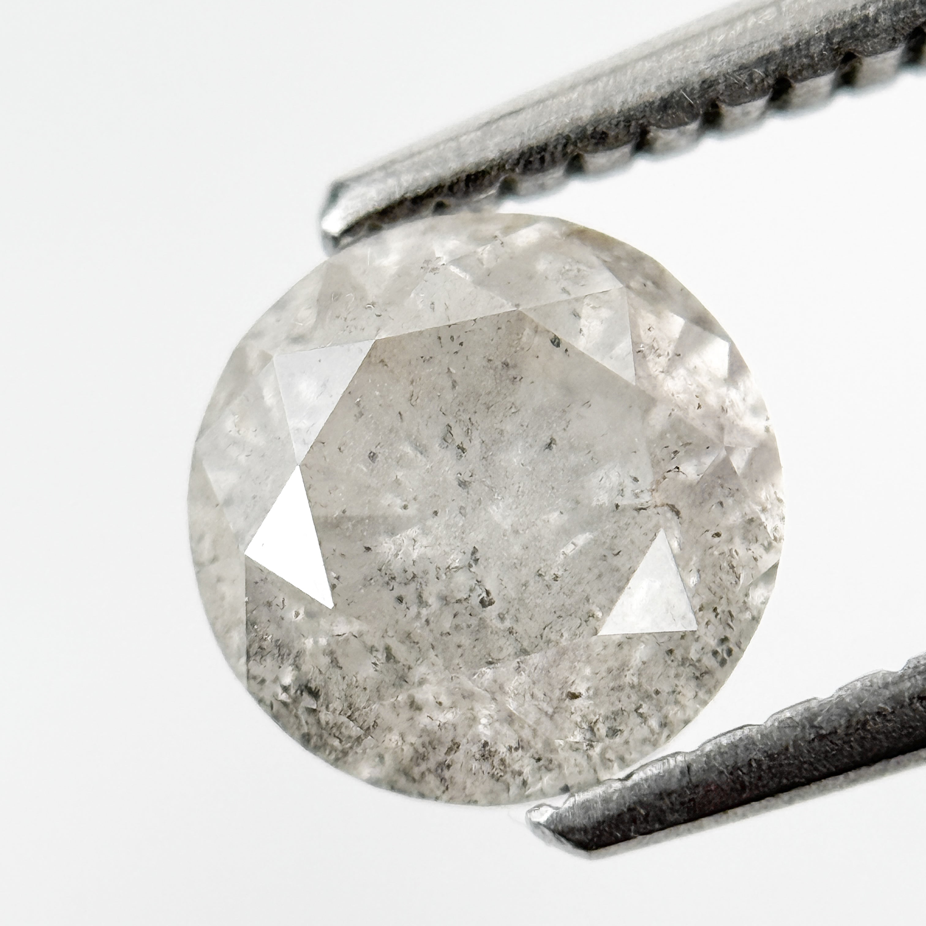 1.37 Ct Round Brilliant Cut Grey Natural Salt and Pepper Diamond
