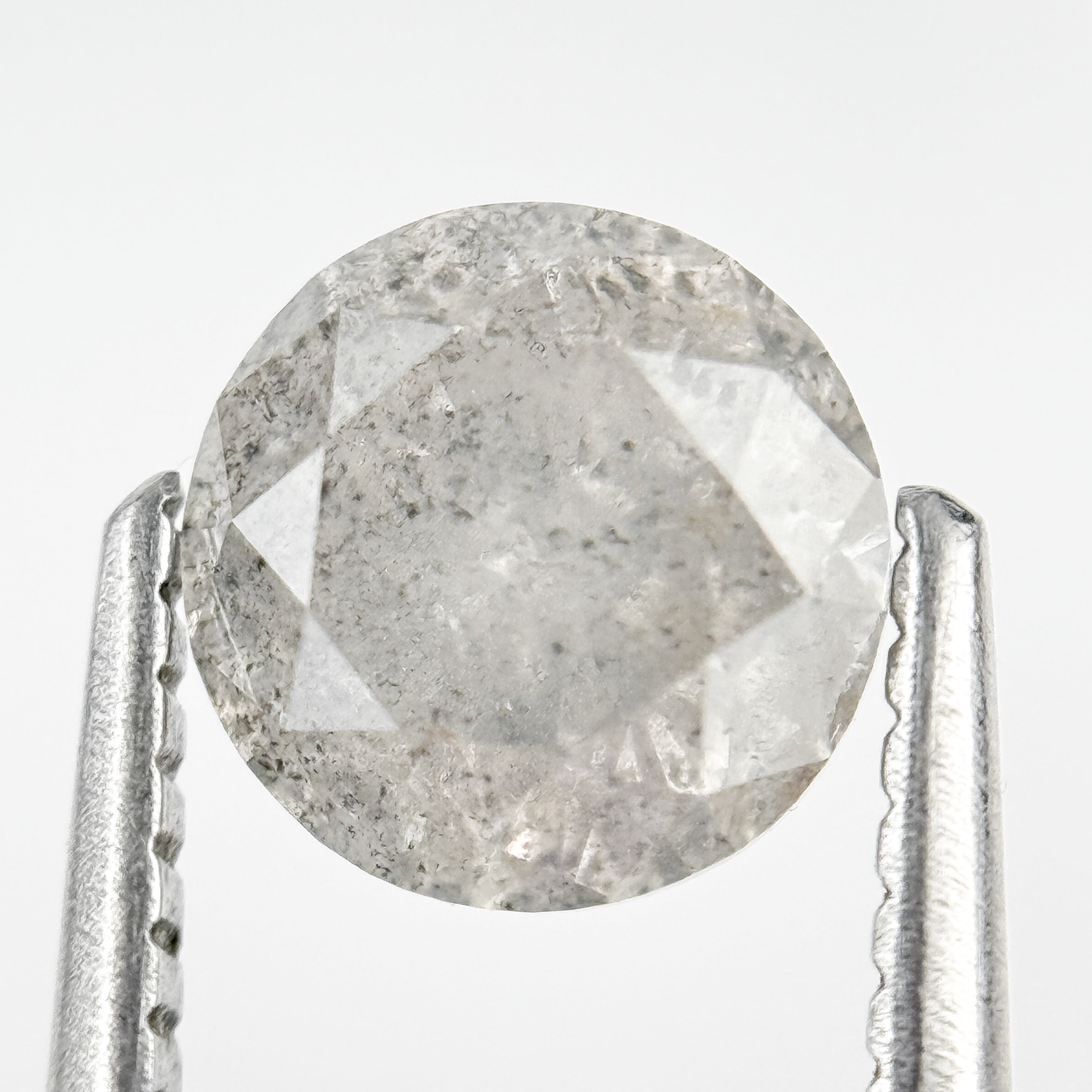 1.37 Ct Round Brilliant Cut Grey Natural Salt and Pepper Diamond