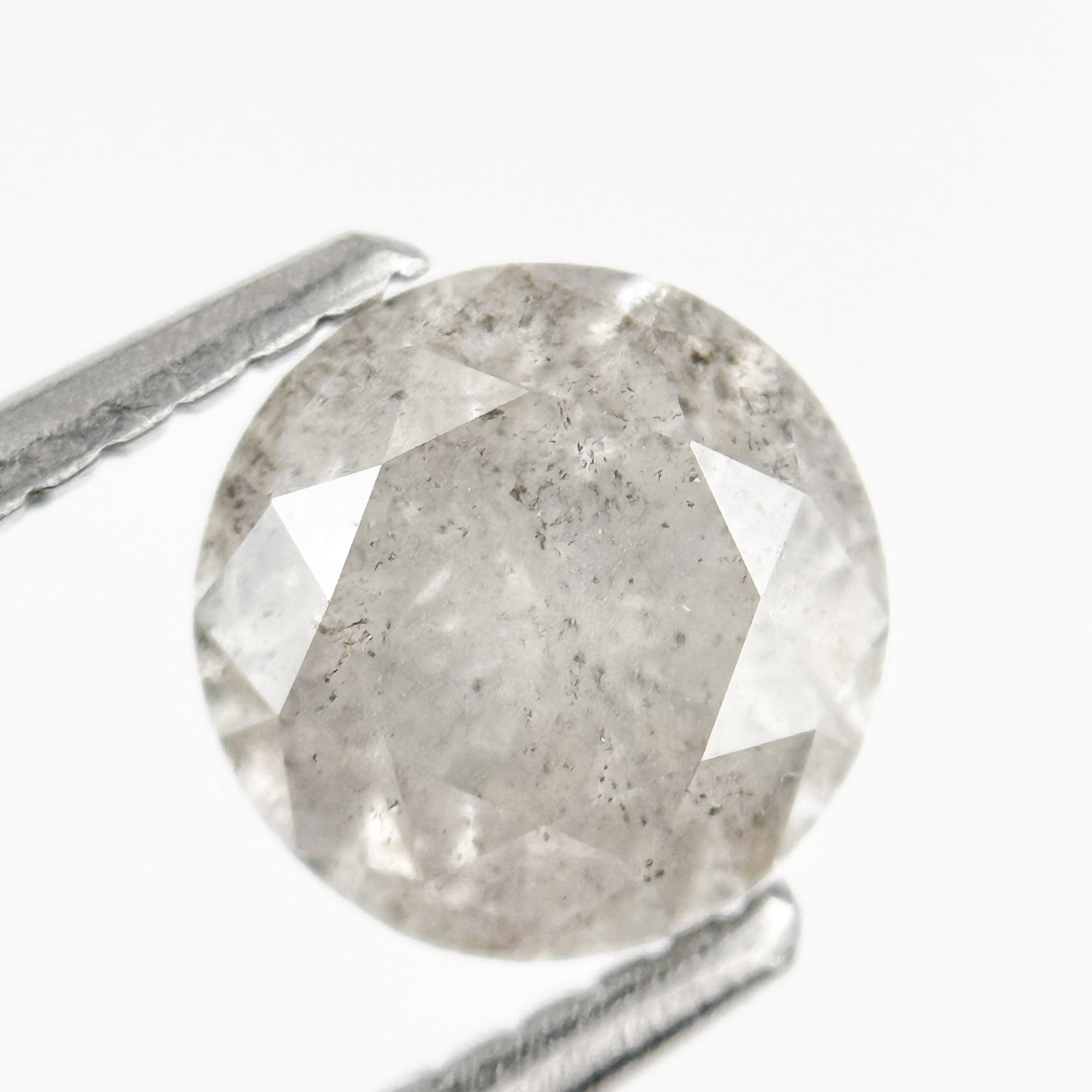 1.37 Ct Round Brilliant Cut Grey Natural Salt and Pepper Diamond