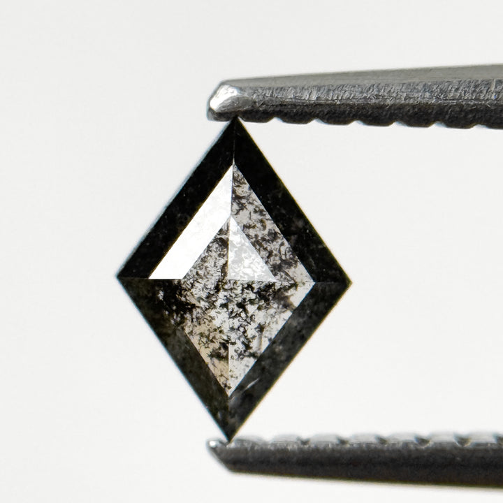 0.38 Ct Kite Rose Cut Grey Natural Salt and Pepper Diamond