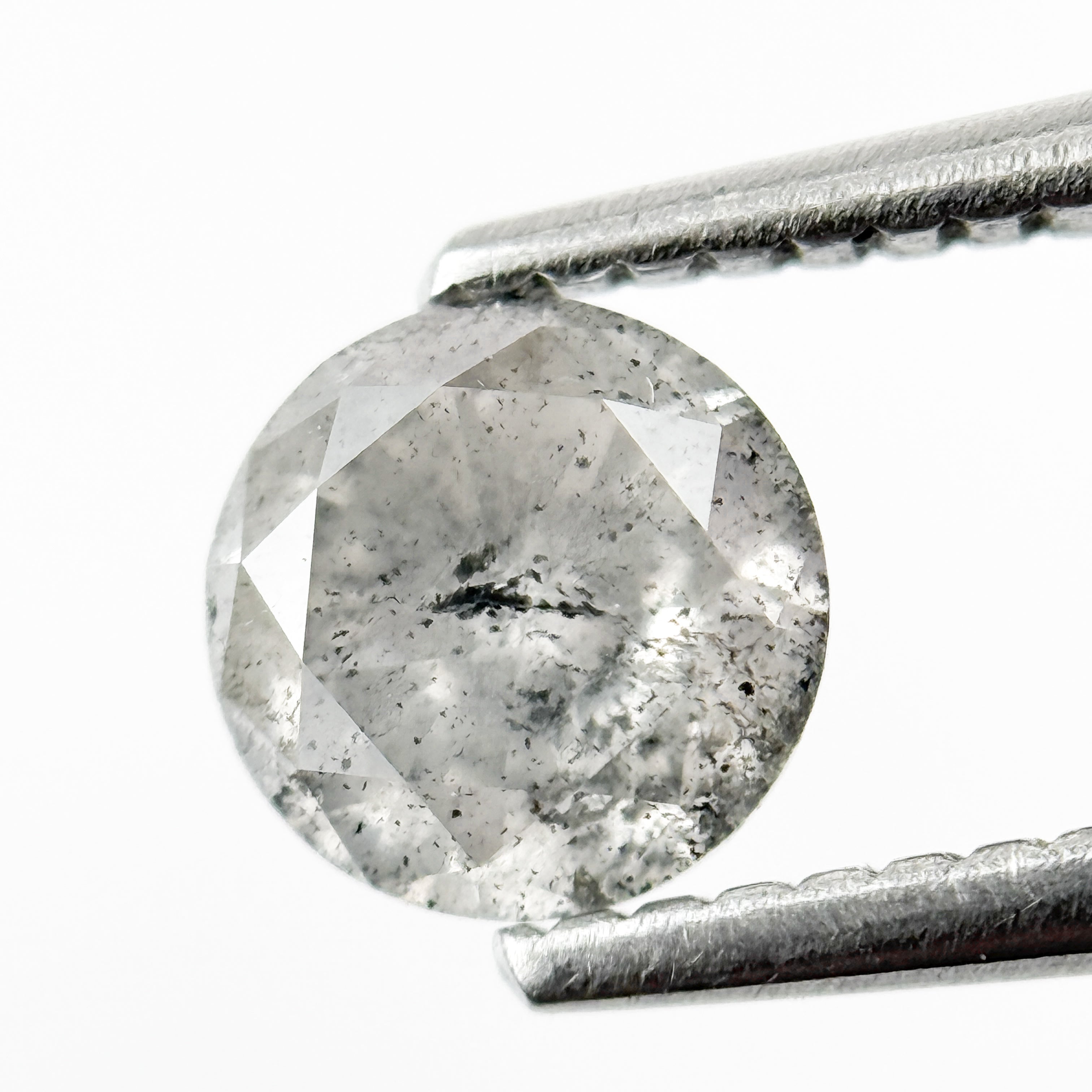 0.83 Ct Round Brilliant Cut Grey Natural Minimalist Diamond