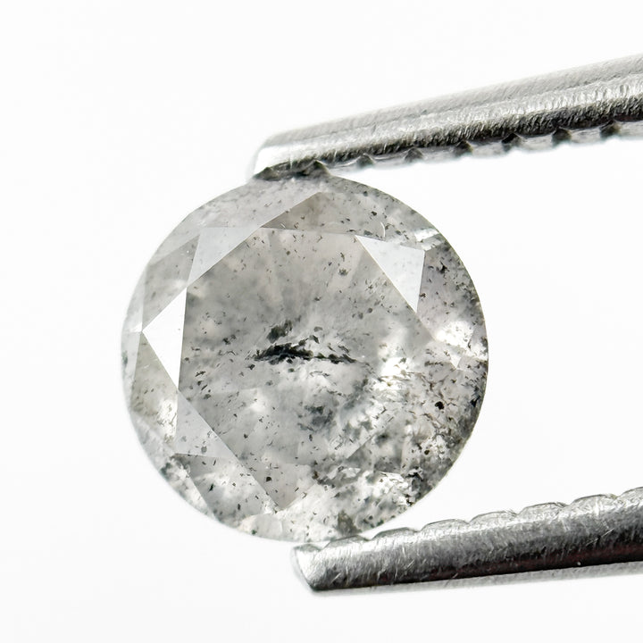 0.83 Ct Round Brilliant Cut Grey Natural Minimalist Diamond