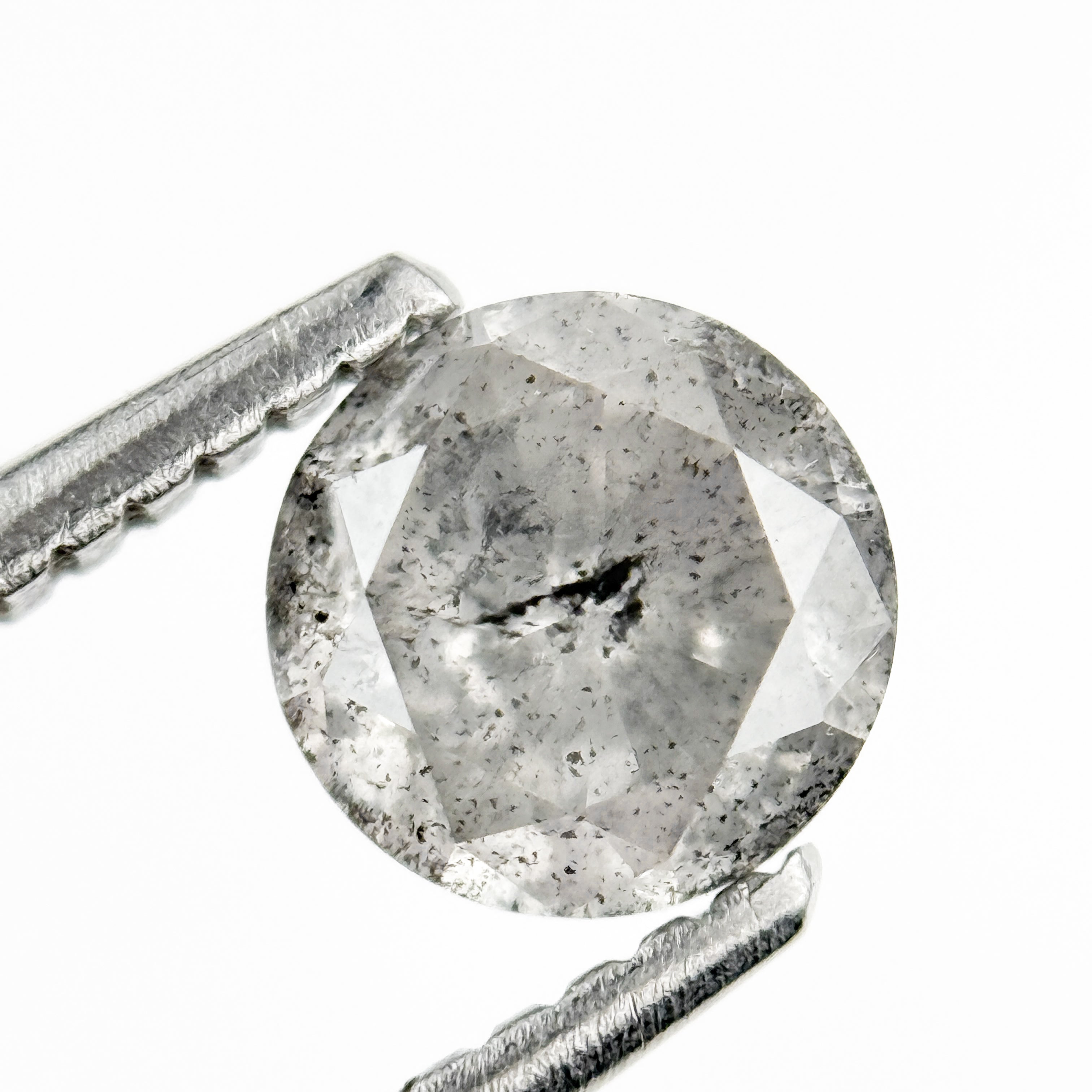 0.83 Ct Round Brilliant Cut Grey Natural Minimalist Diamond