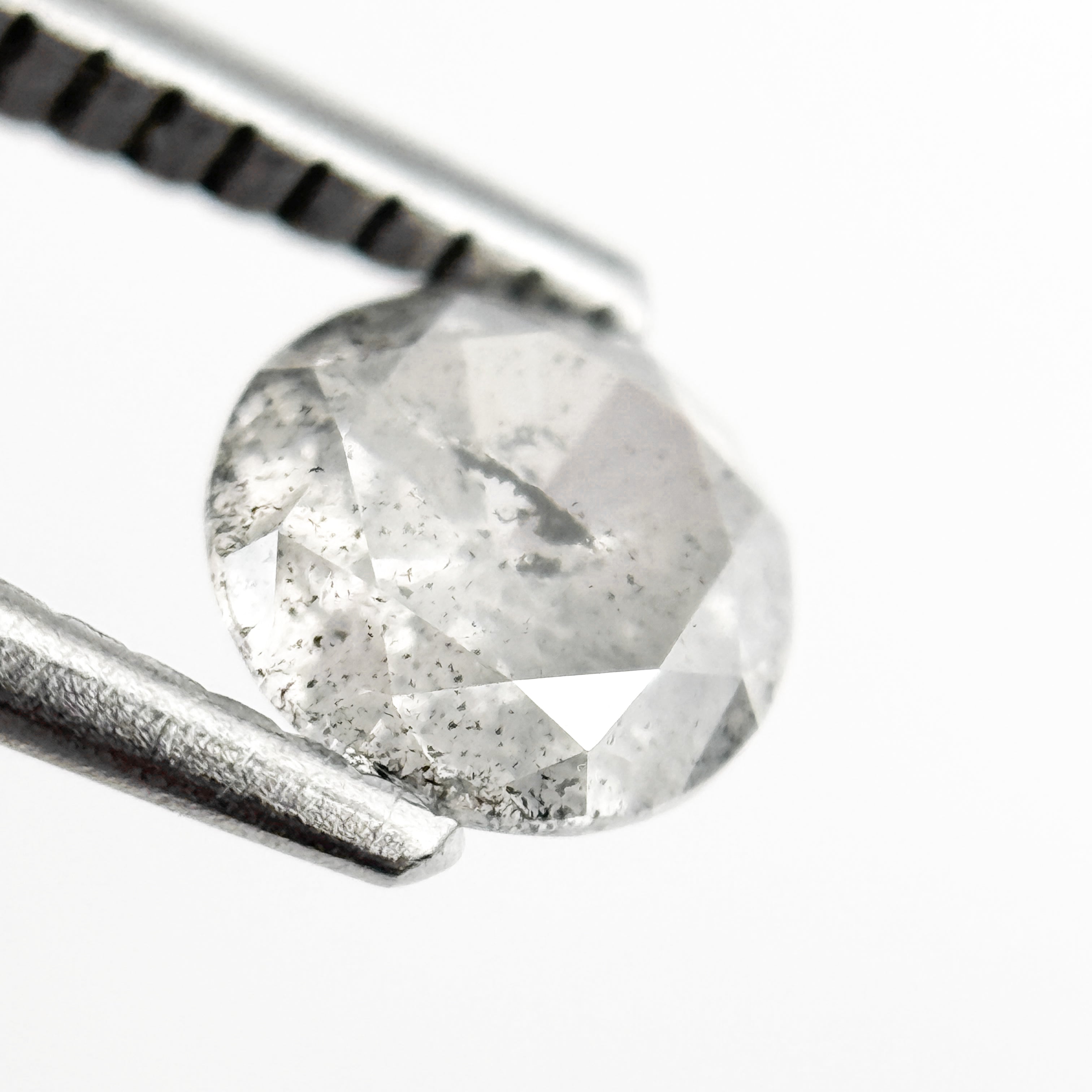 0.83 Ct Round Brilliant Cut Grey Natural Minimalist Diamond