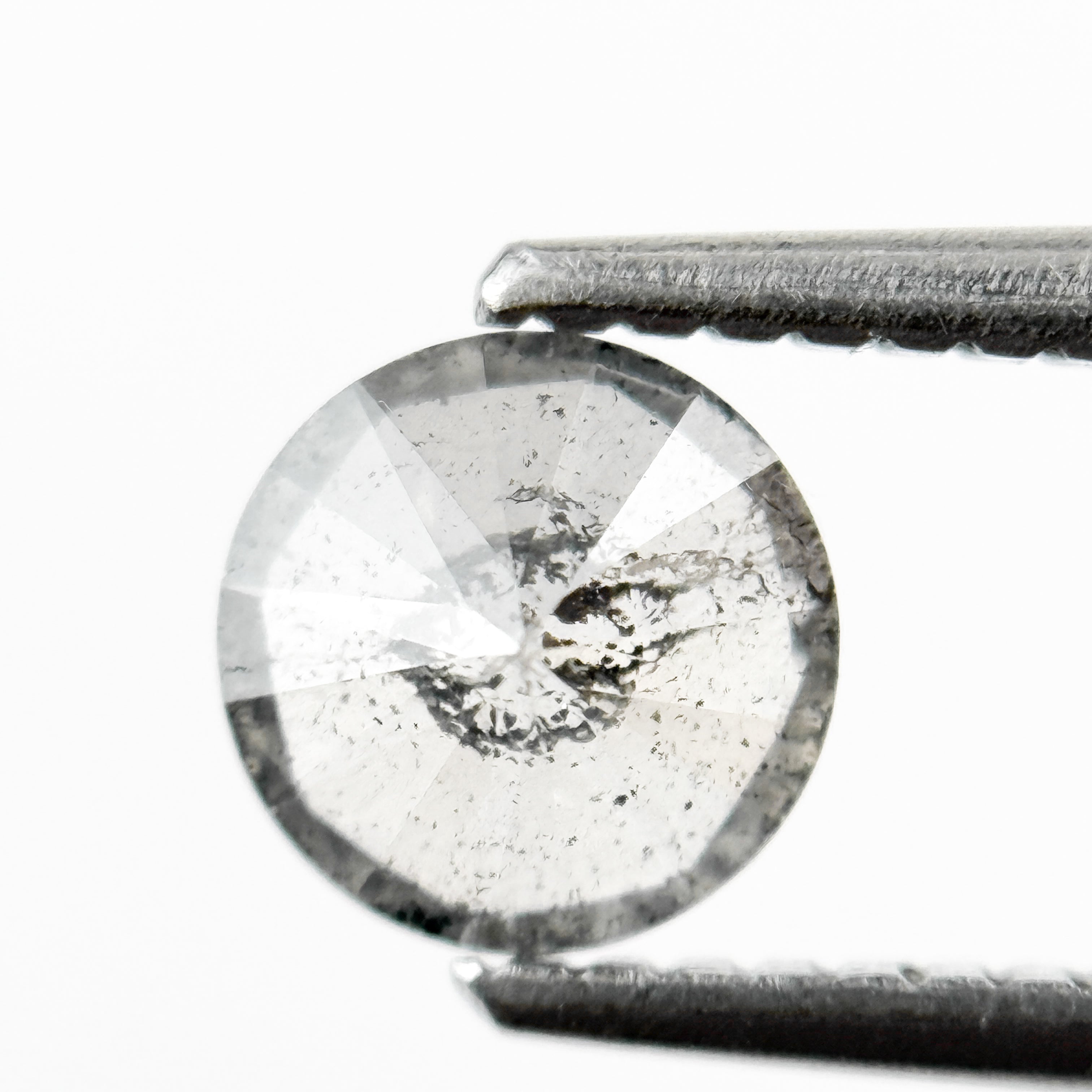 0.83 Ct Round Brilliant Cut Grey Natural Minimalist Diamond