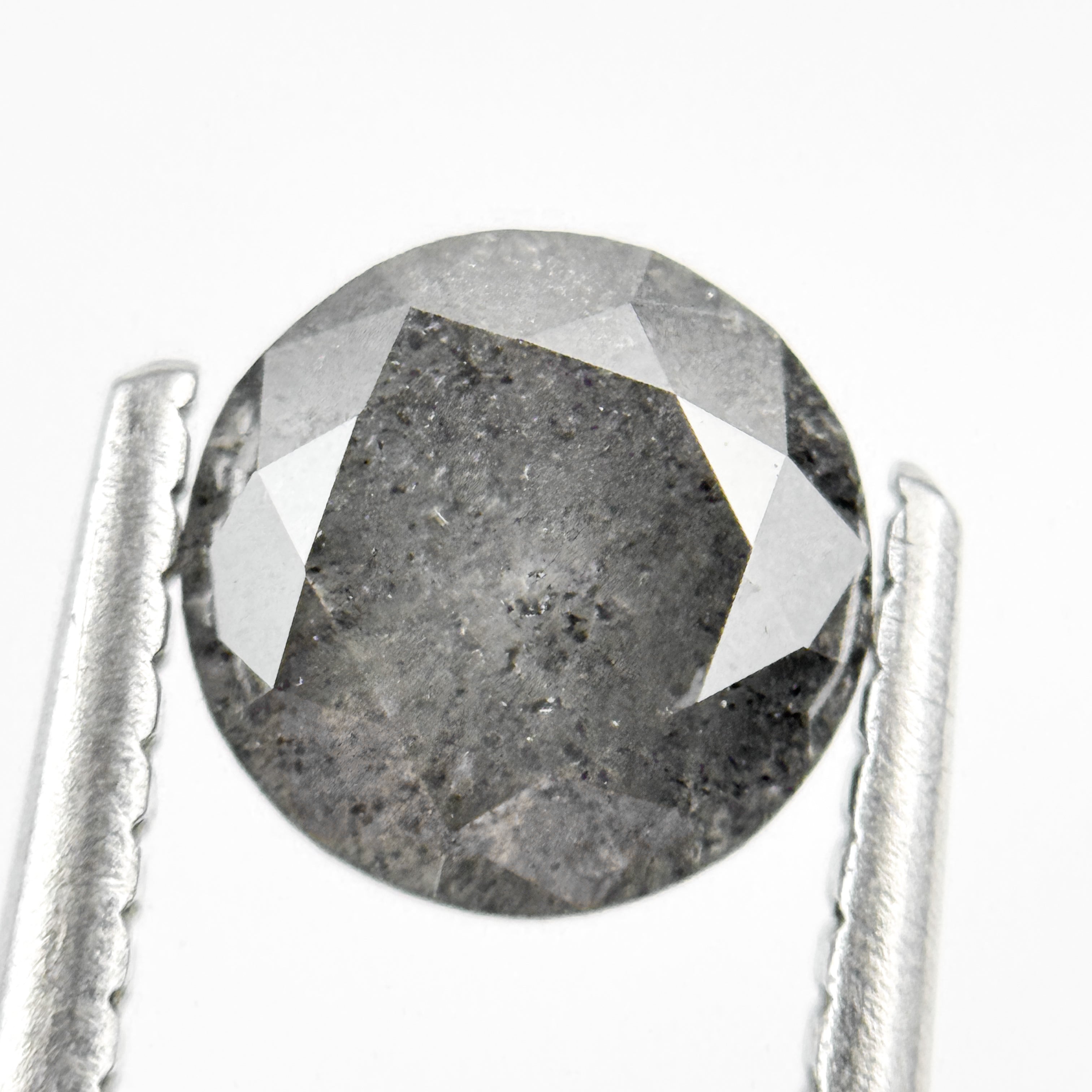 1.28 Ct Round Brilliant Cut Grey Natural Minimalist Diamond