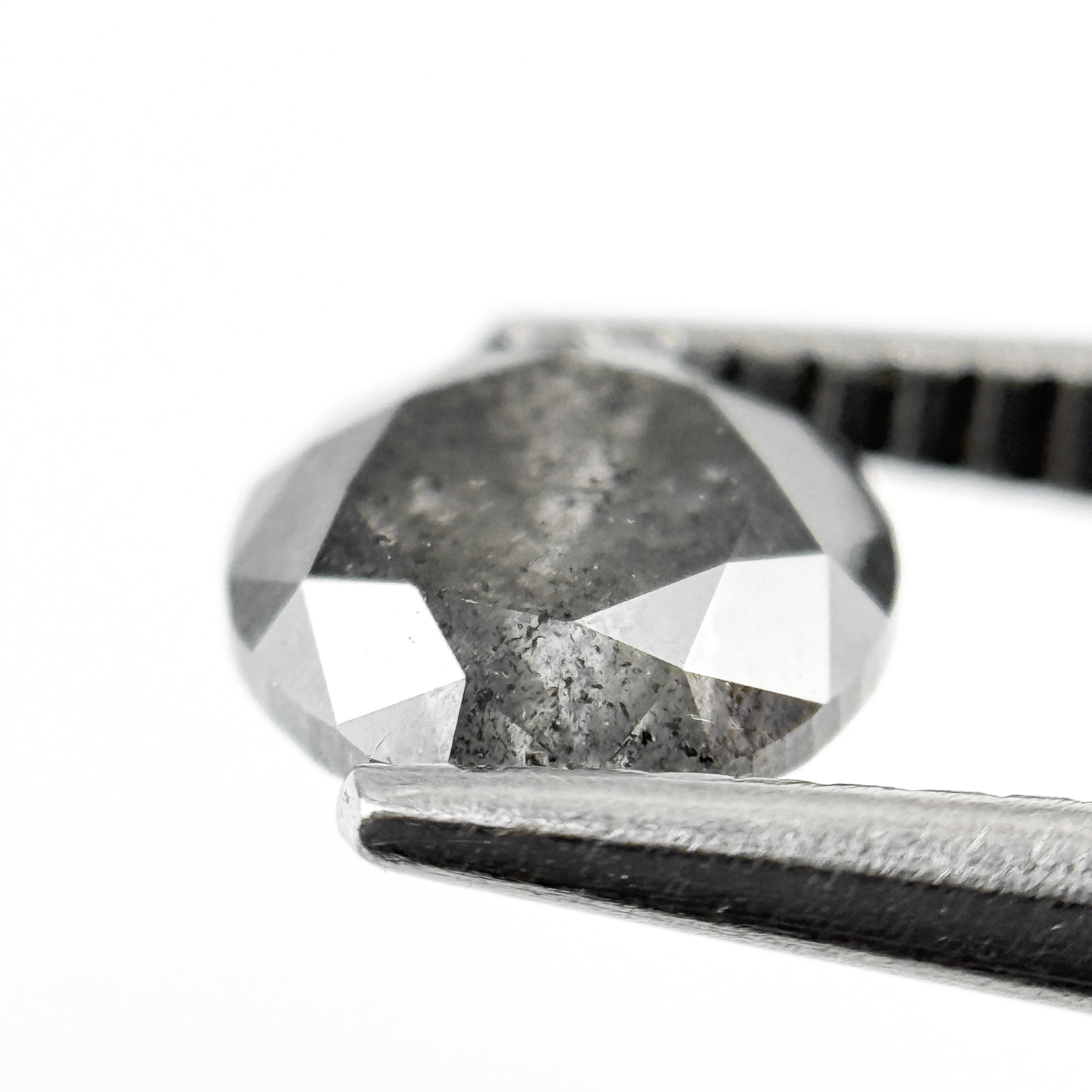 1.28 Ct Round Brilliant Cut Grey Natural Minimalist Diamond