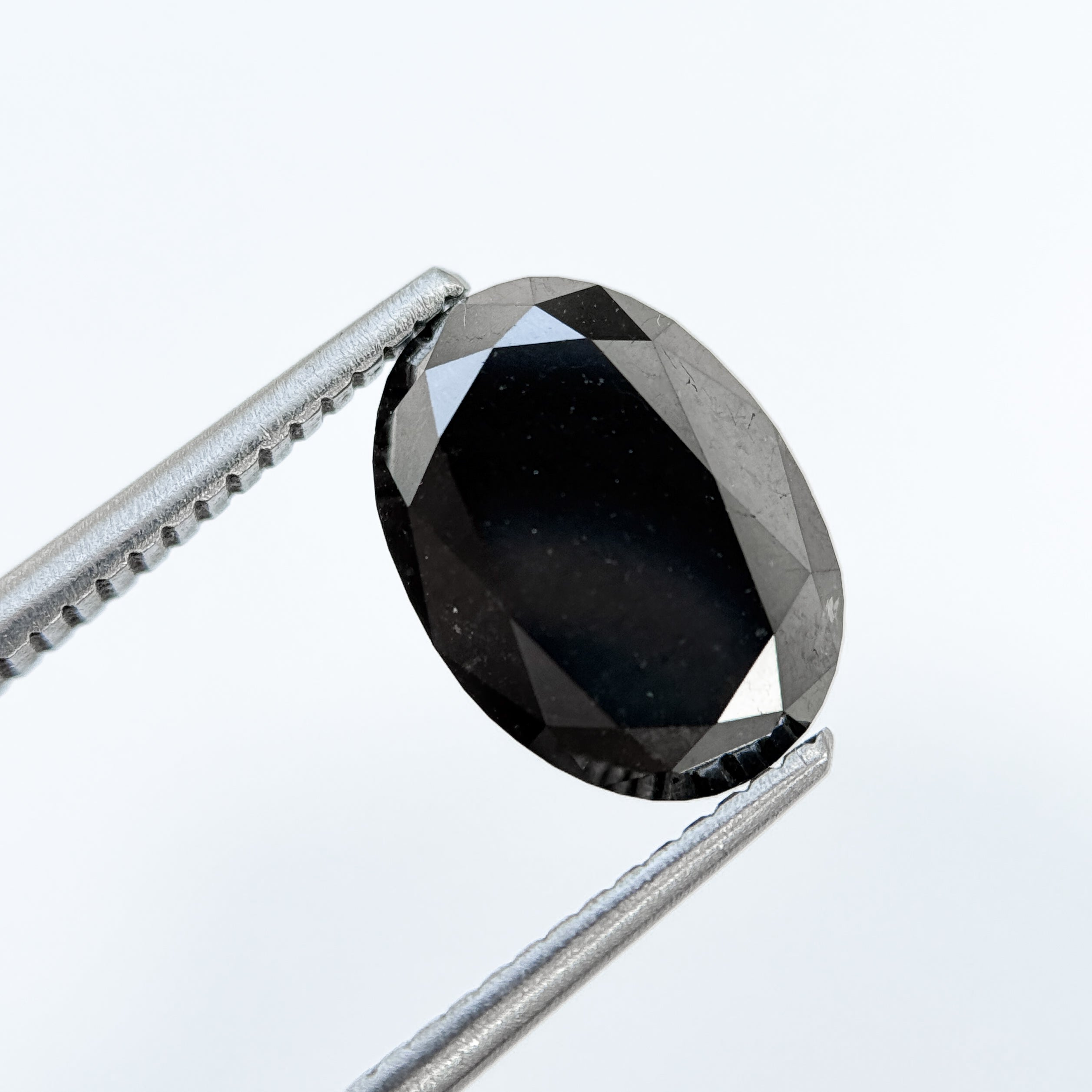3 Ct Oval Brilliant Cut Black Natural Fancy Diamond