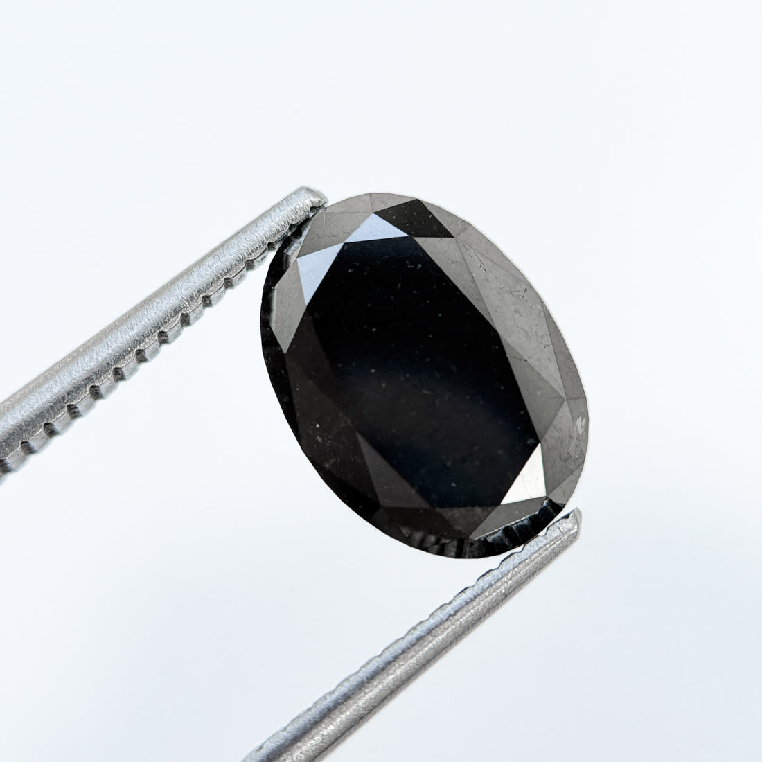 3 Ct Oval Brilliant Cut Black Natural Fancy Diamond