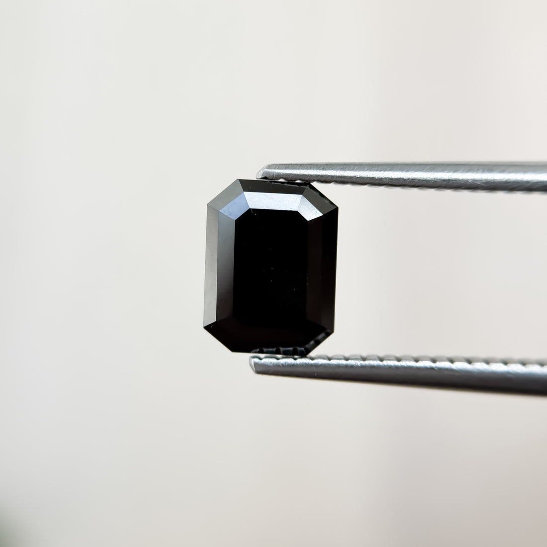 2.0 Ct Emerald Rose Cut Black Natural Salt and Pepper Diamond