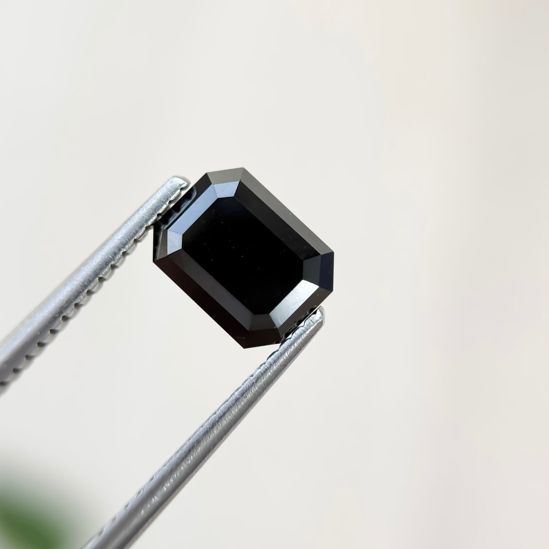 2.0 Ct Emerald Rose Cut Black Natural Salt and Pepper Diamond