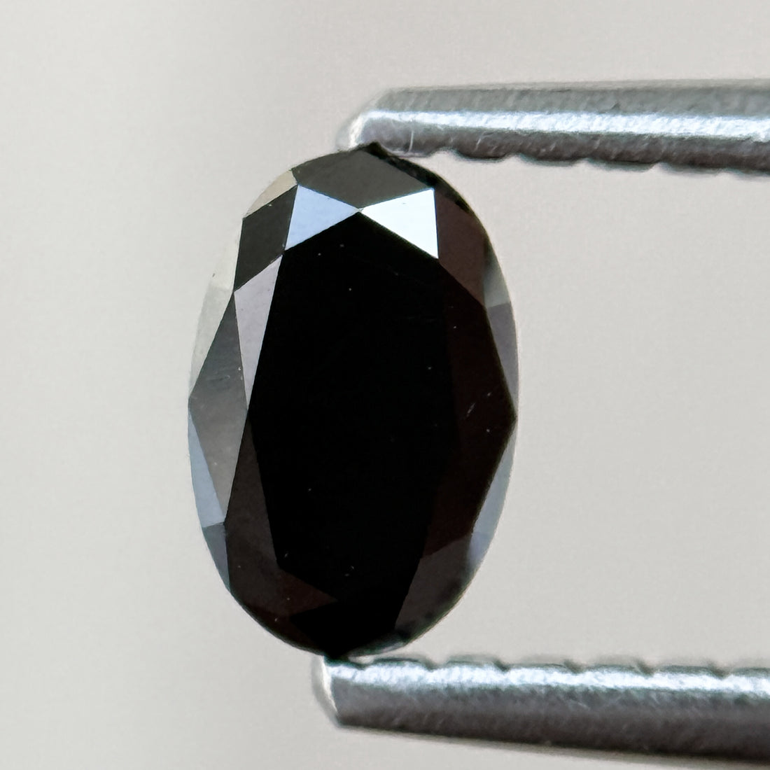 0.33 Ct Oval Rose Cut Black Natural Salt and Pepper Diamond