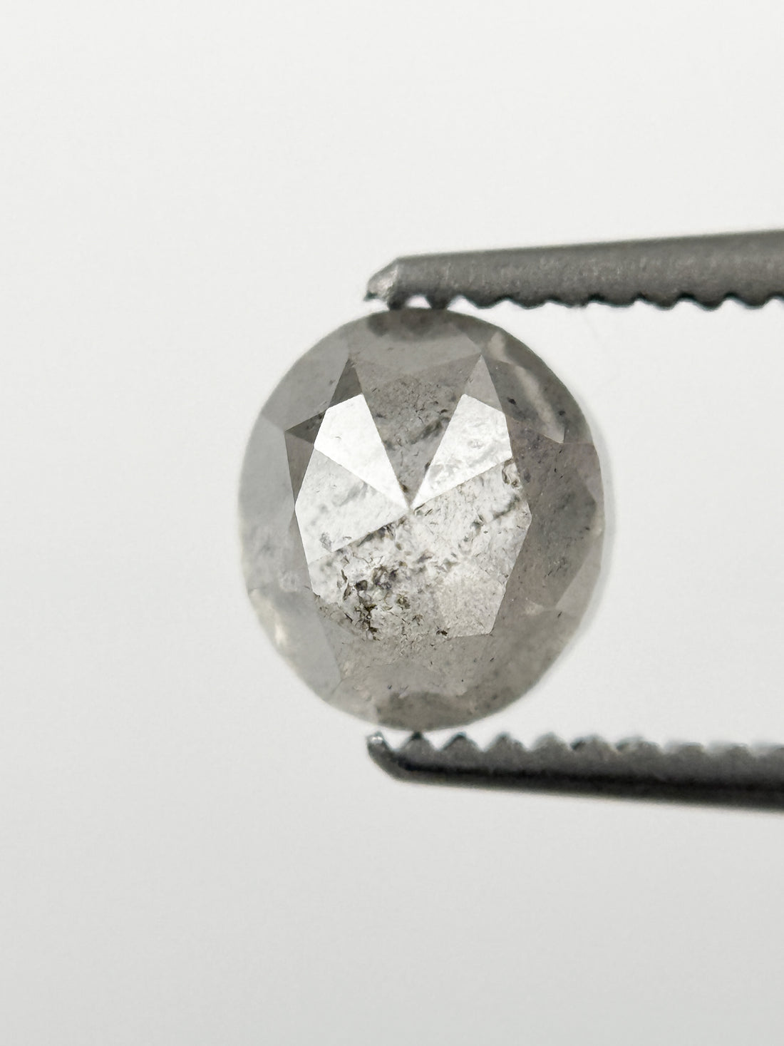 1.30 Ct Oval Rose Cut Milky White Natural Galaxy Diamond