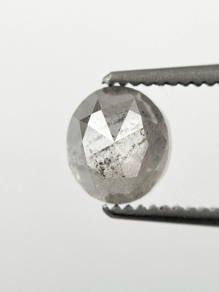 1.30 Ct Oval Rose Cut Milky White Natural Galaxy Diamond