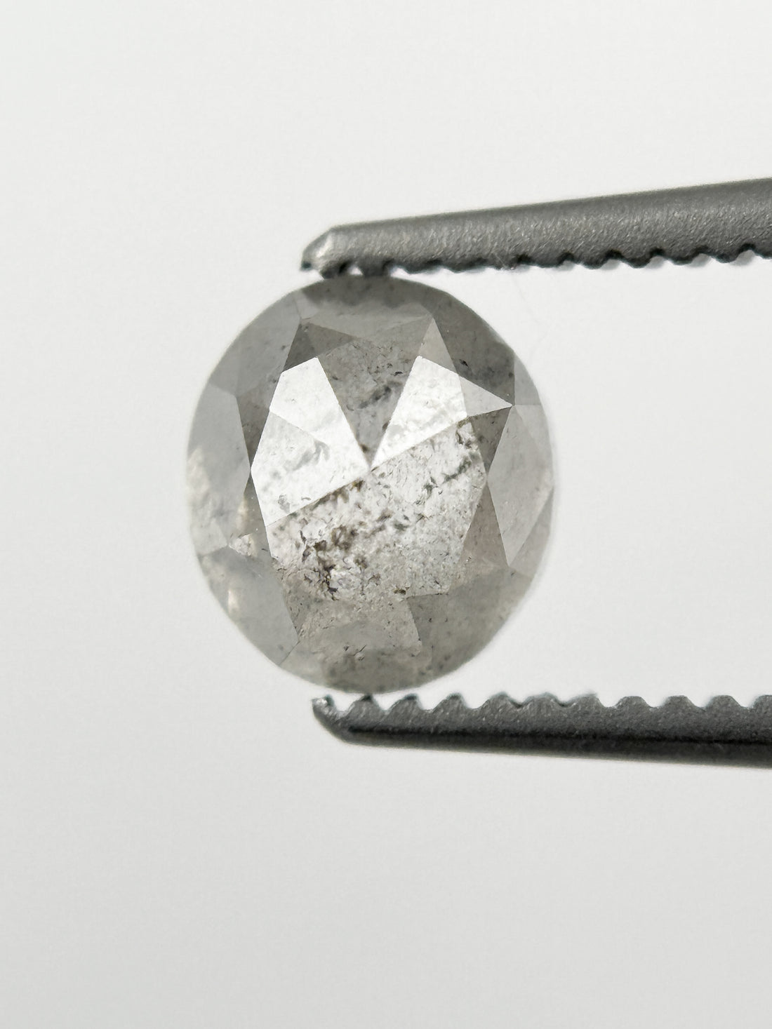 1.30 Ct Oval Rose Cut Milky White Natural Galaxy Diamond