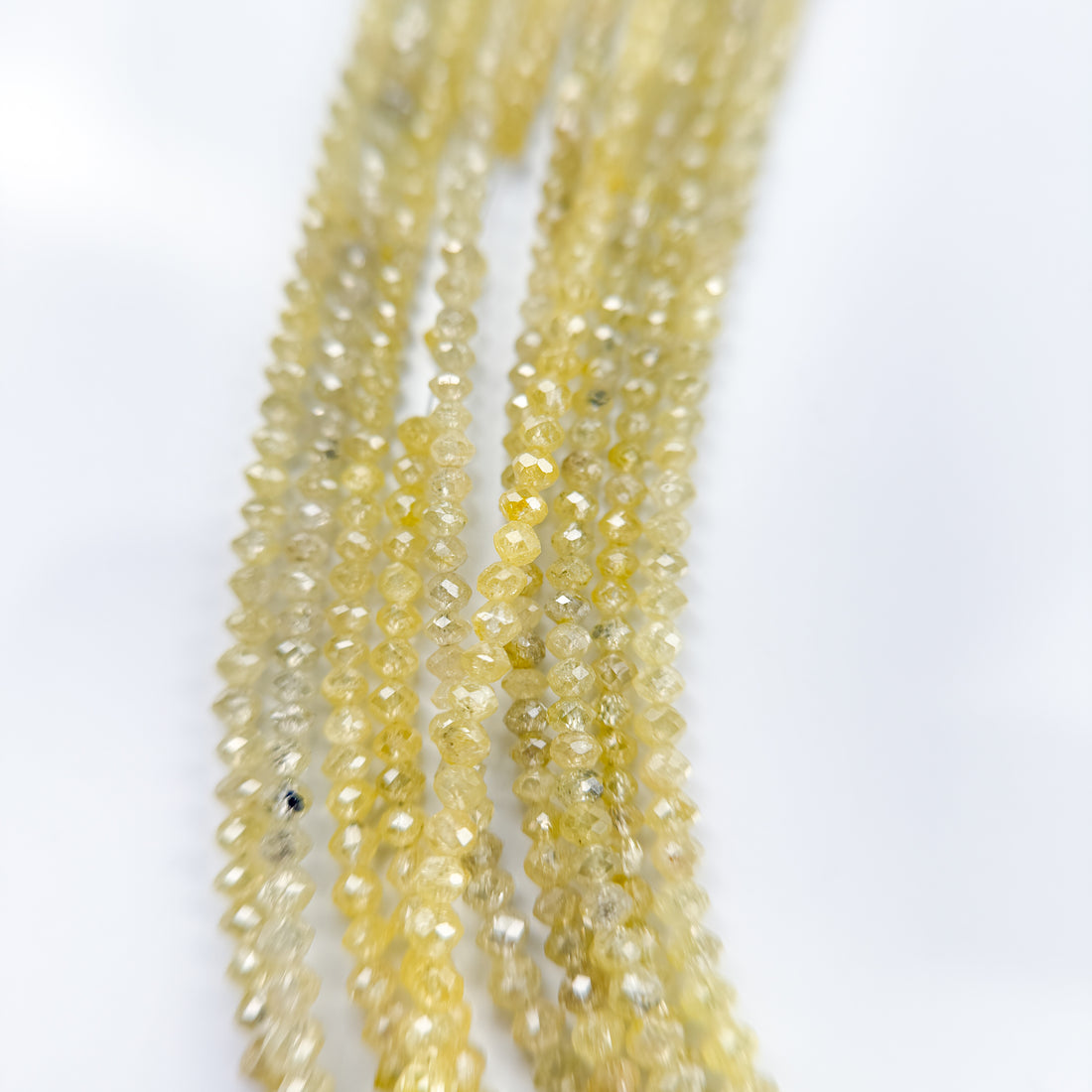 2 to 2.5 MM Round Beads Rose Cut Light Yellow Natural Fancy Diamond