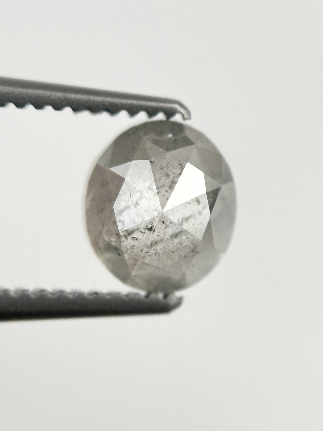 1.30 Ct Oval Rose Cut Milky White Natural Galaxy Diamond
