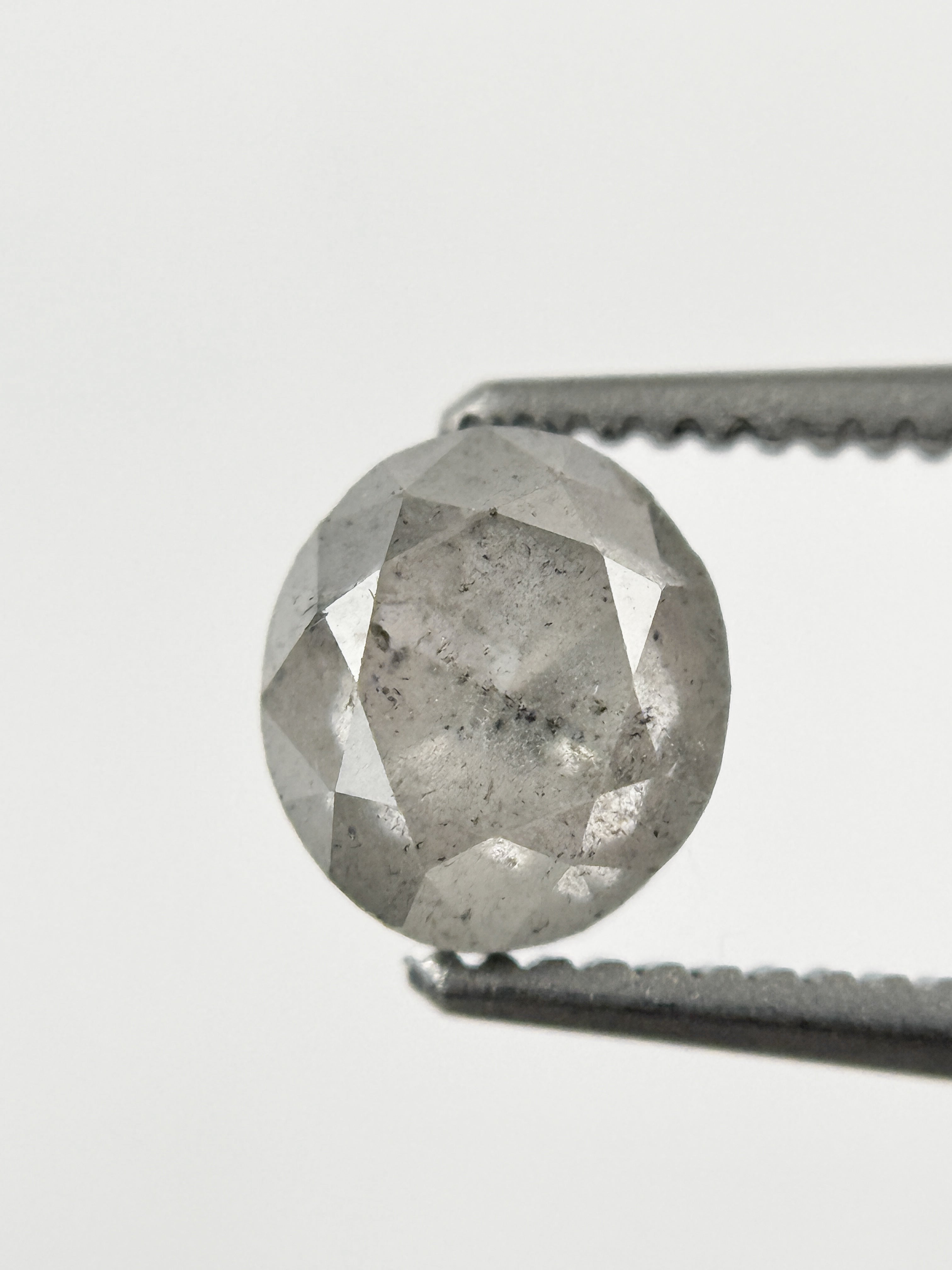 1.30 Ct Oval Rose Cut Milky White Natural Galaxy Diamond