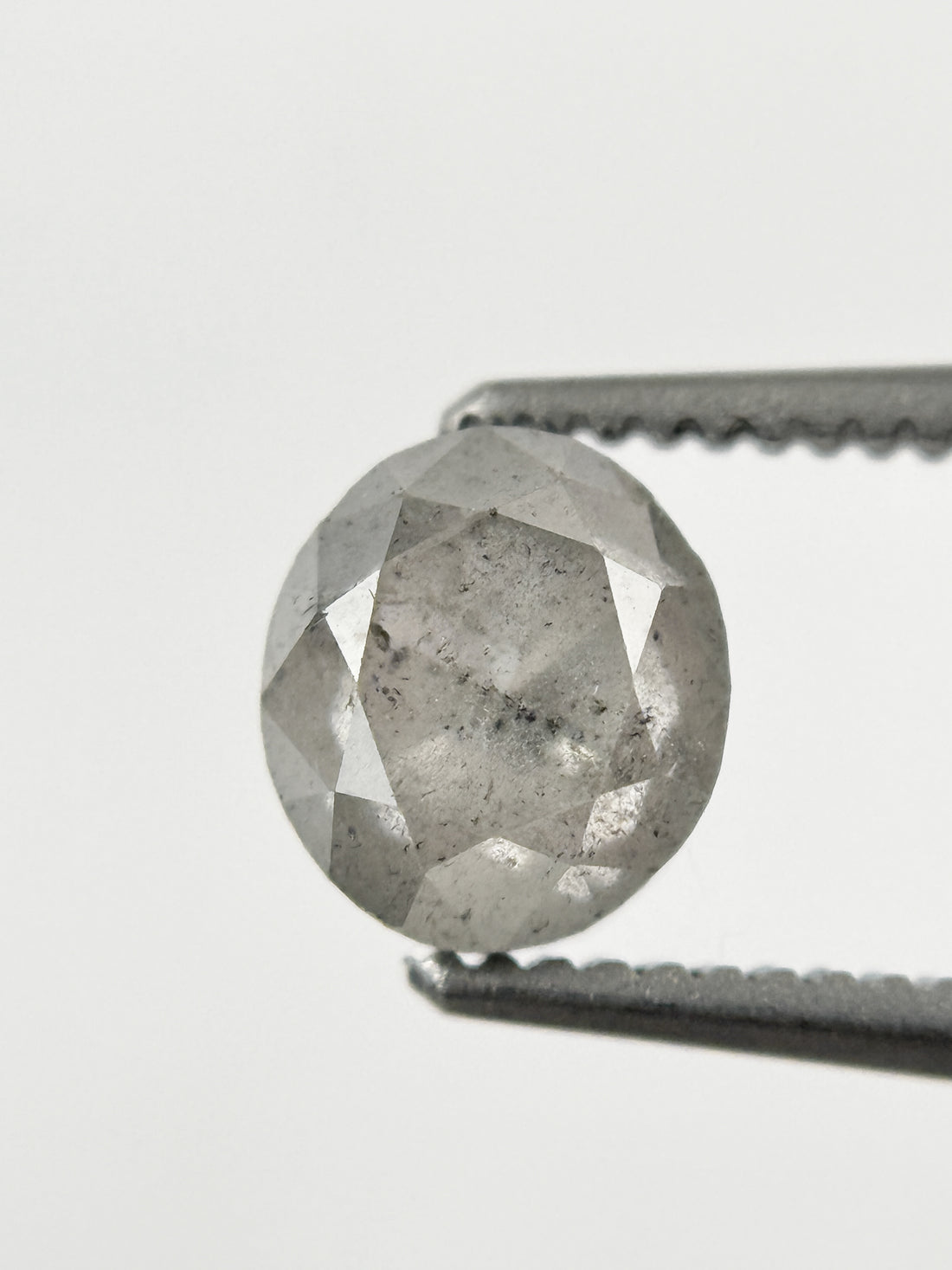 1.30 Ct Oval Rose Cut Milky White Natural Galaxy Diamond