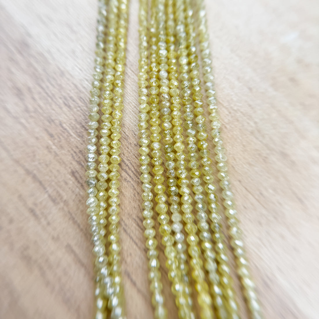 2 to 2.5 MM Round Beads Rose Cut Light Yellow Natural Fancy Diamond