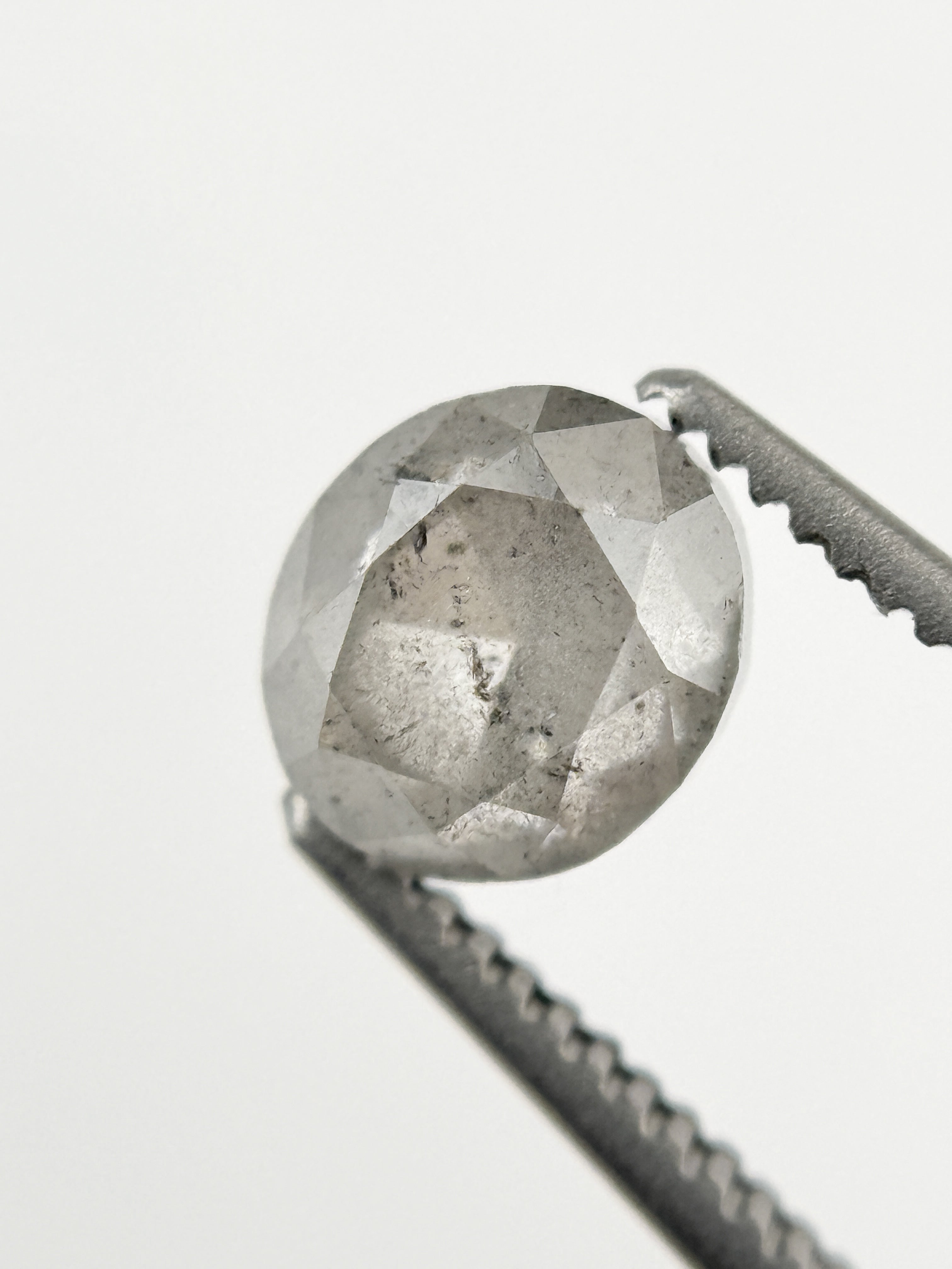 1.30 Ct Oval Rose Cut Milky White Natural Galaxy Diamond