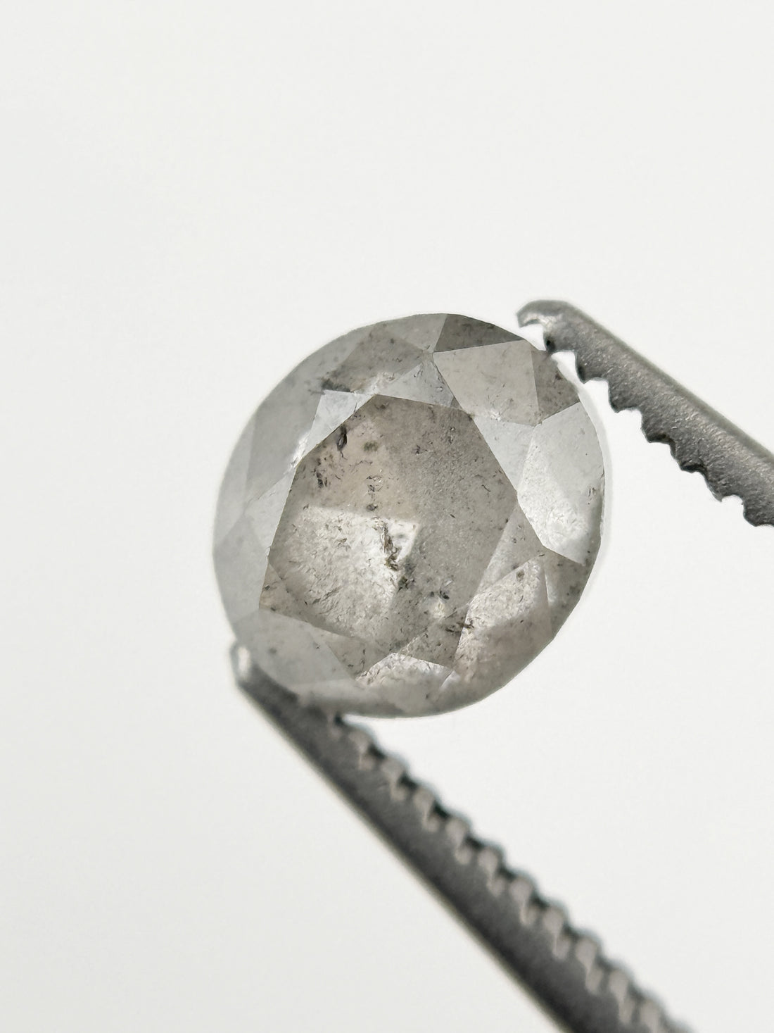 1.30 Ct Oval Rose Cut Milky White Natural Galaxy Diamond