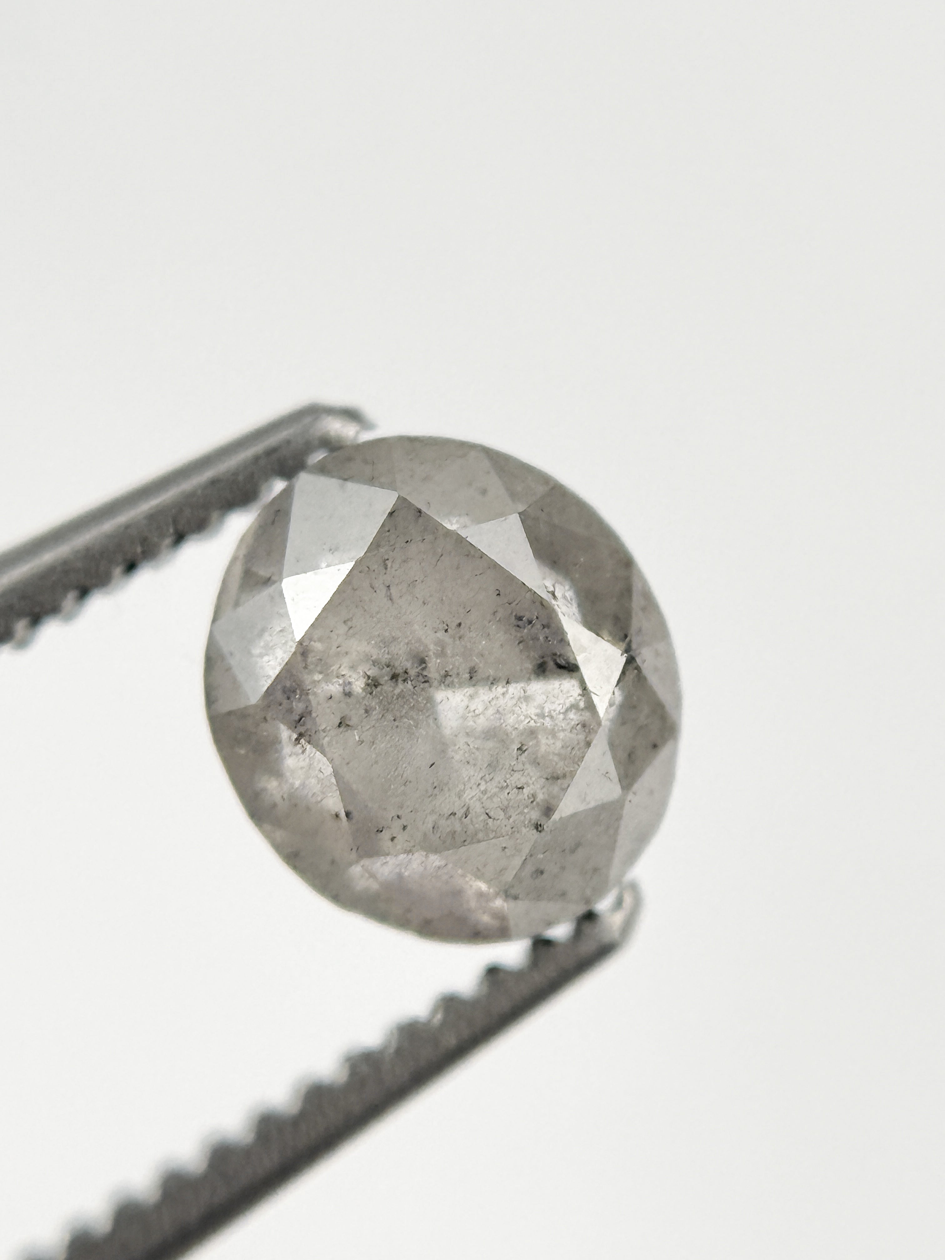 1.30 Ct Oval Rose Cut Milky White Natural Galaxy Diamond