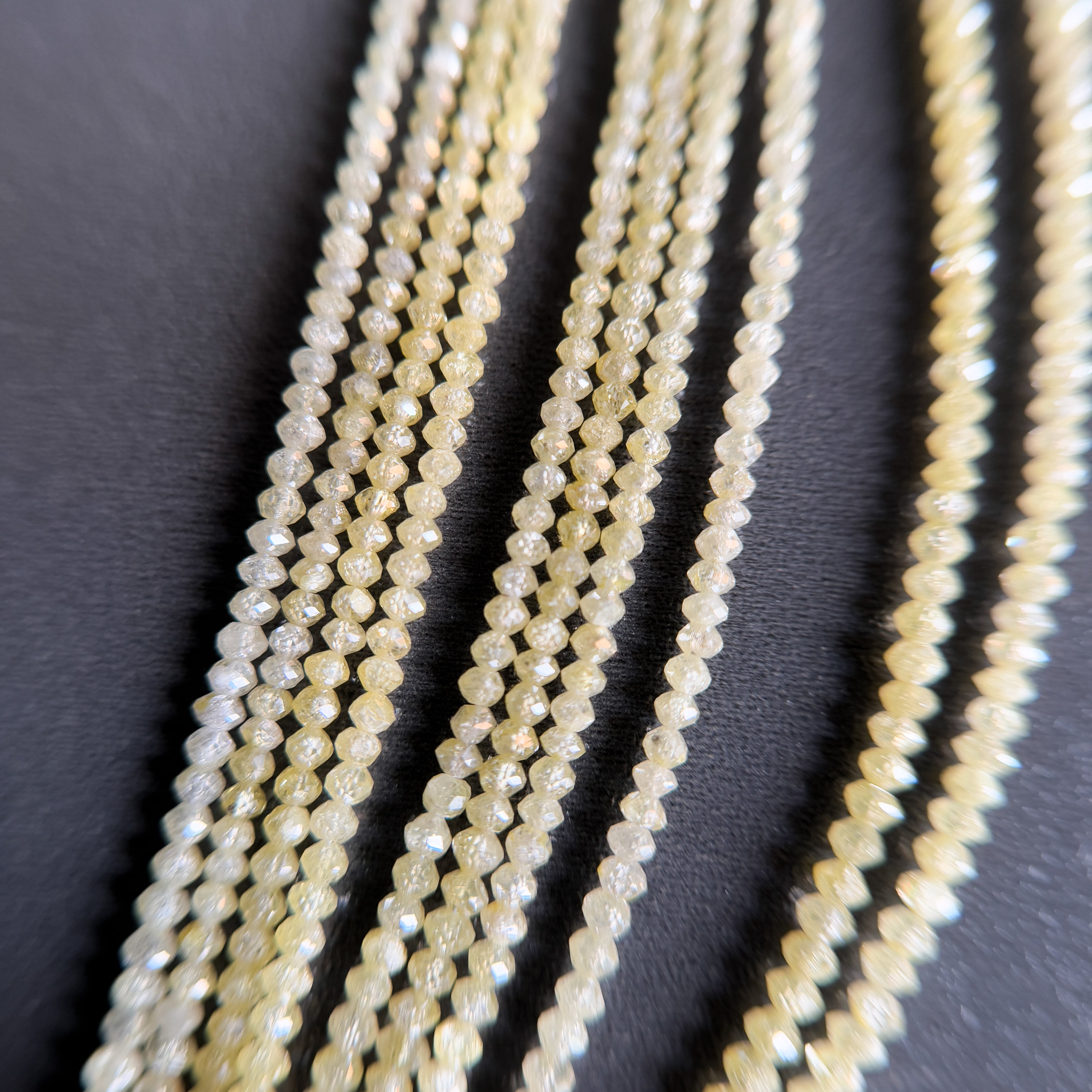 2 to 2.5 MM Round Beads Rose Cut White Natural Fancy Diamond