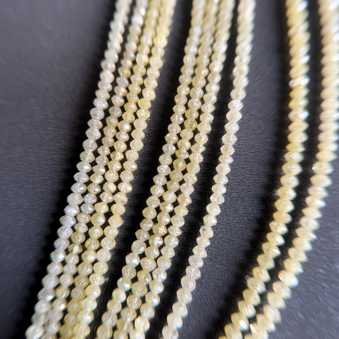 2 to 2.5 MM Round Beads Rose Cut White Natural Fancy Diamond