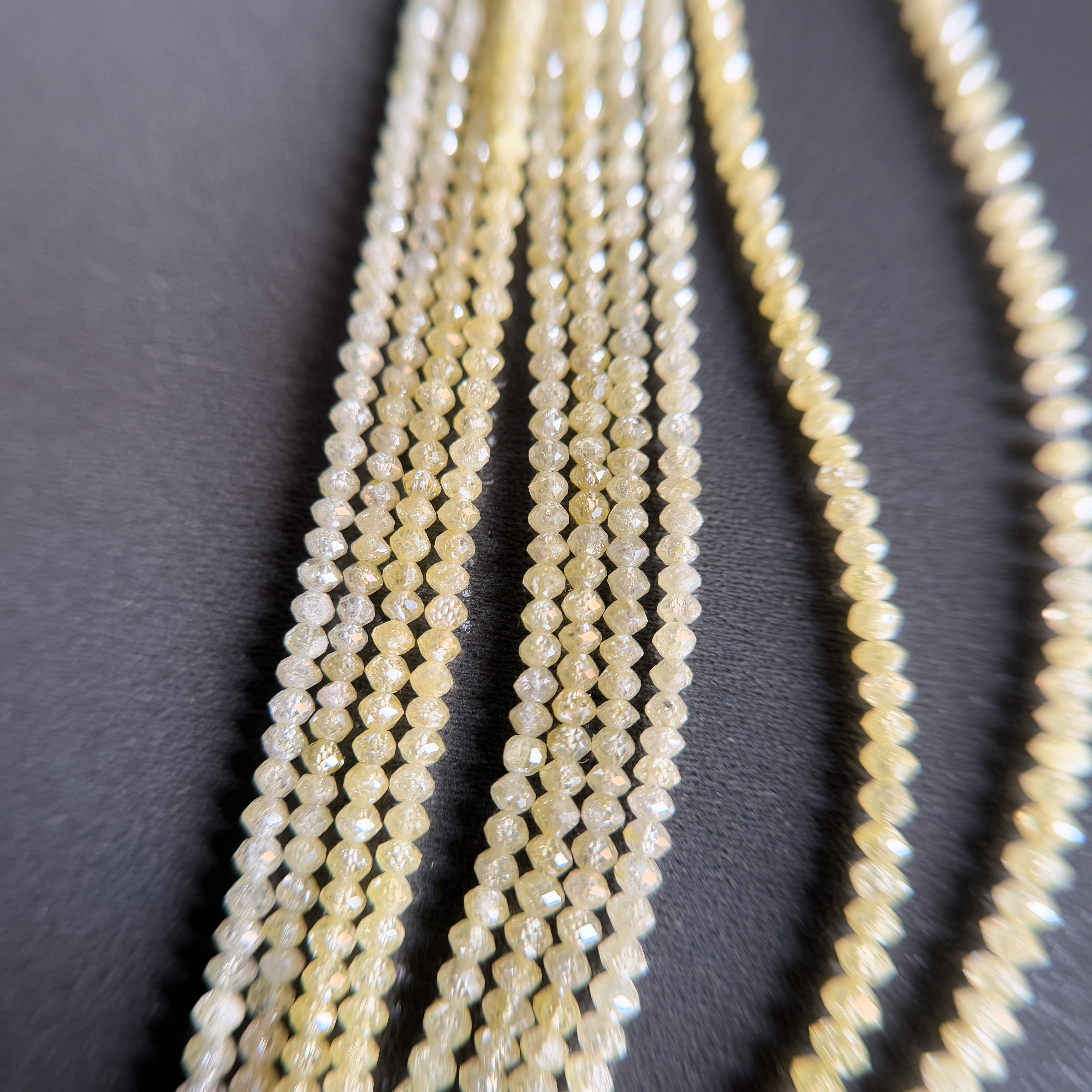 2 to 2.5 MM Round Beads Rose Cut White Natural Fancy Diamond